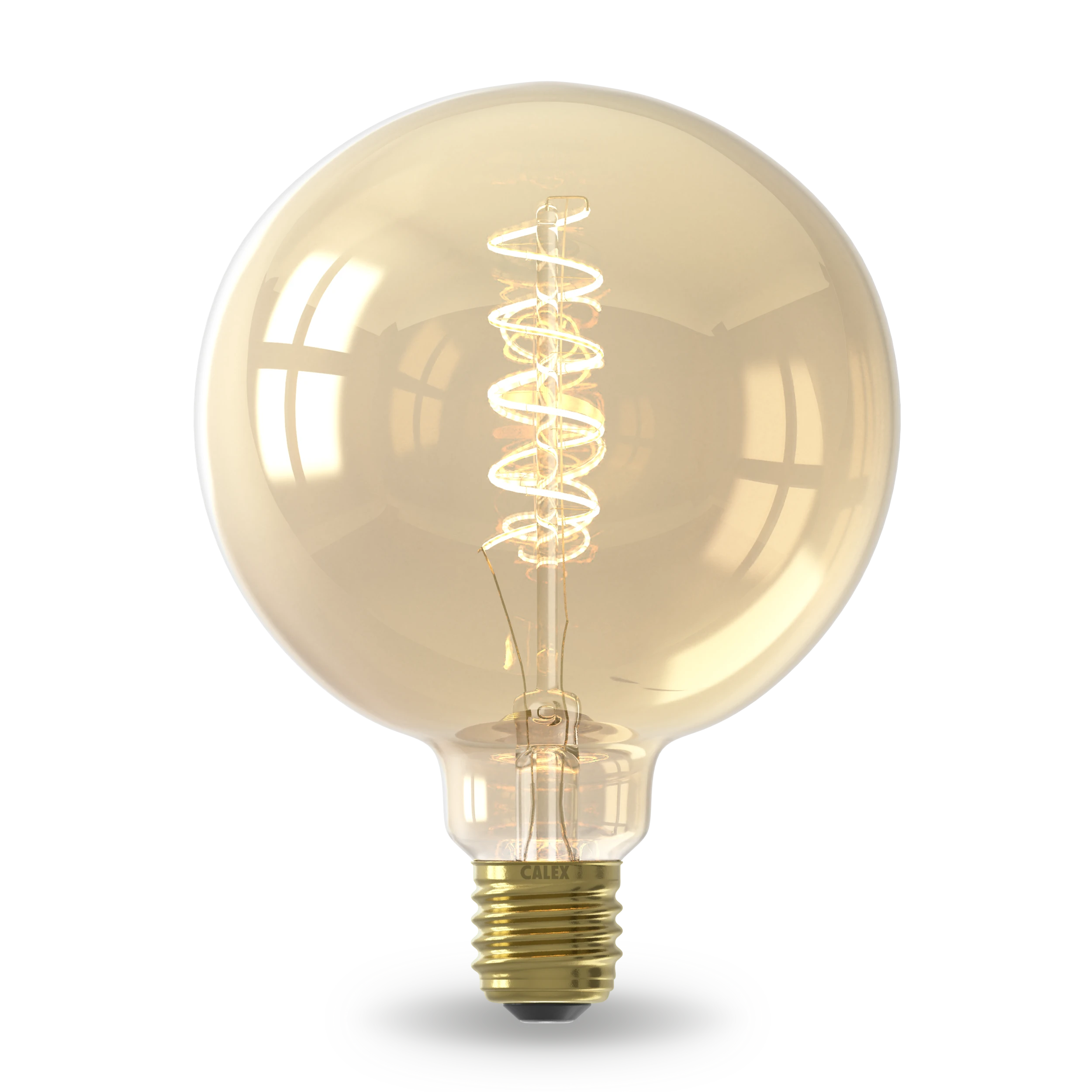 Calex Spiral Filament LED Bulb - E27 - G125 - Gold