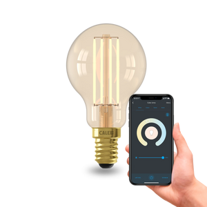 Calex Smart LED Bulb - E14 - Filament - P45 - CCT - Gold