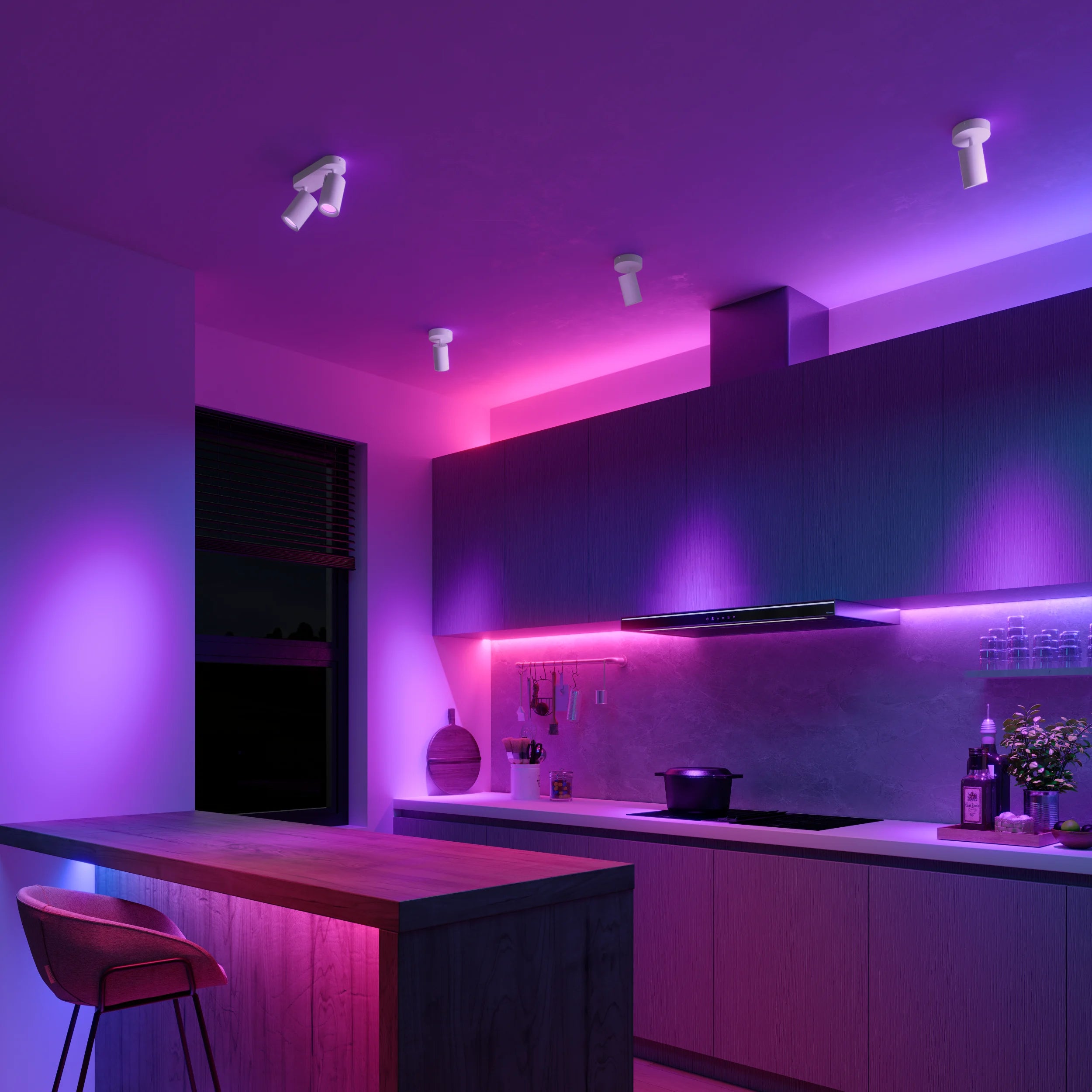 Calex Smart Ceiling Light - 2 Light Spot - White