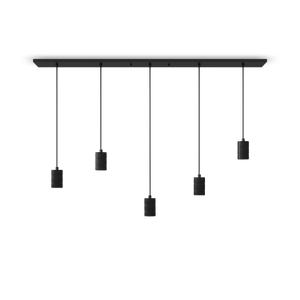 Calex Hanging Lamp - 5x E27 - 14 x 130 cm - Black