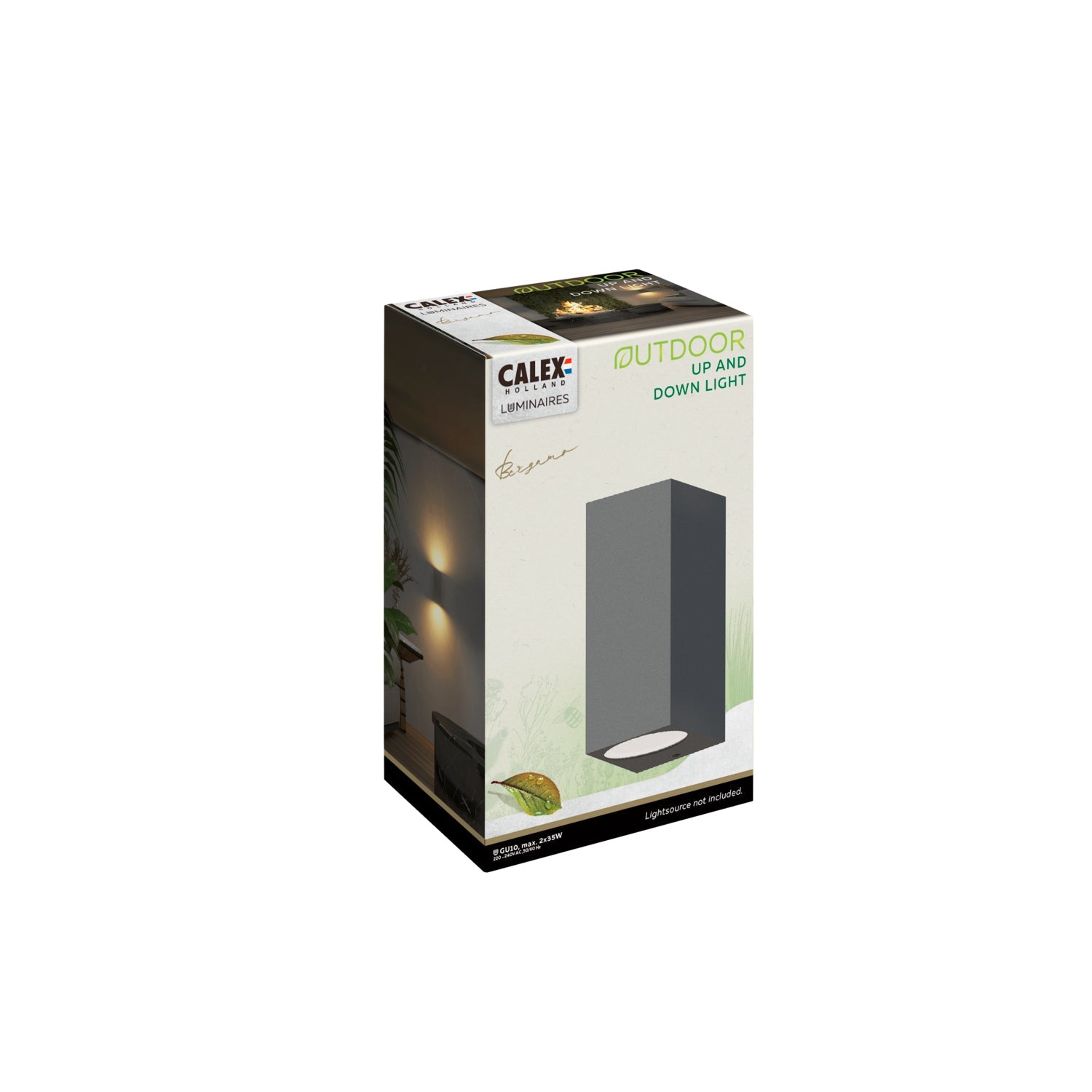 Calex Bergamo Wall Light - Up & Down - 2x GU10 - Anthracite