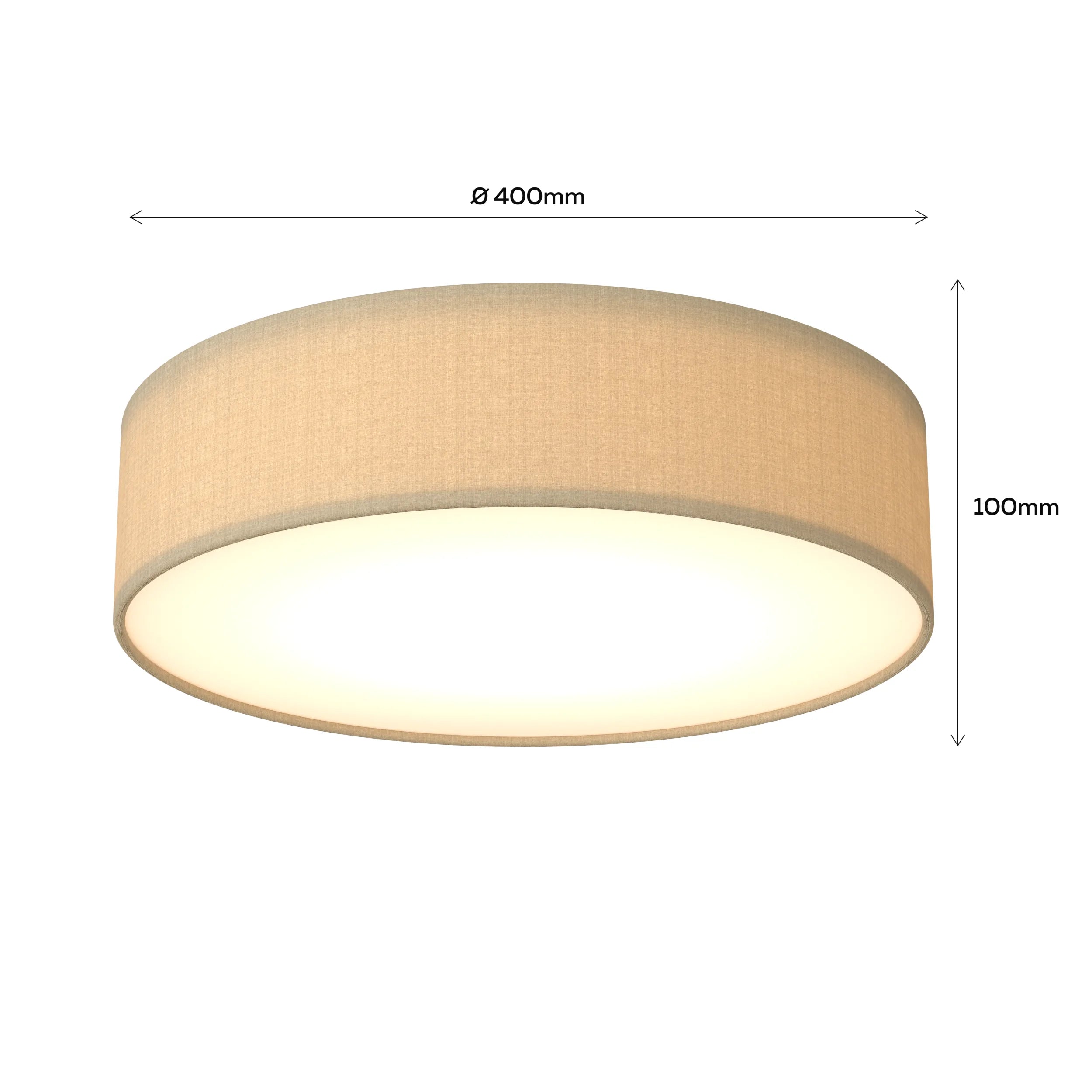 Calex Ceiling Light – E27 – 40cm – Taupe