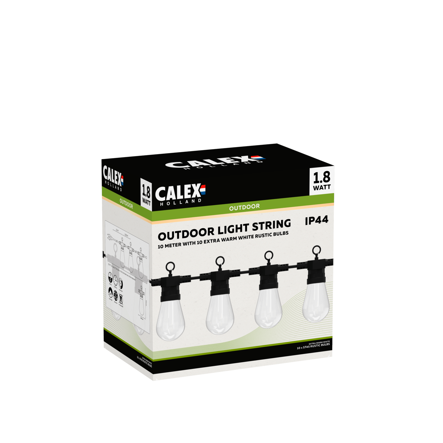 Calex Festoon 10m - 10 bulbs