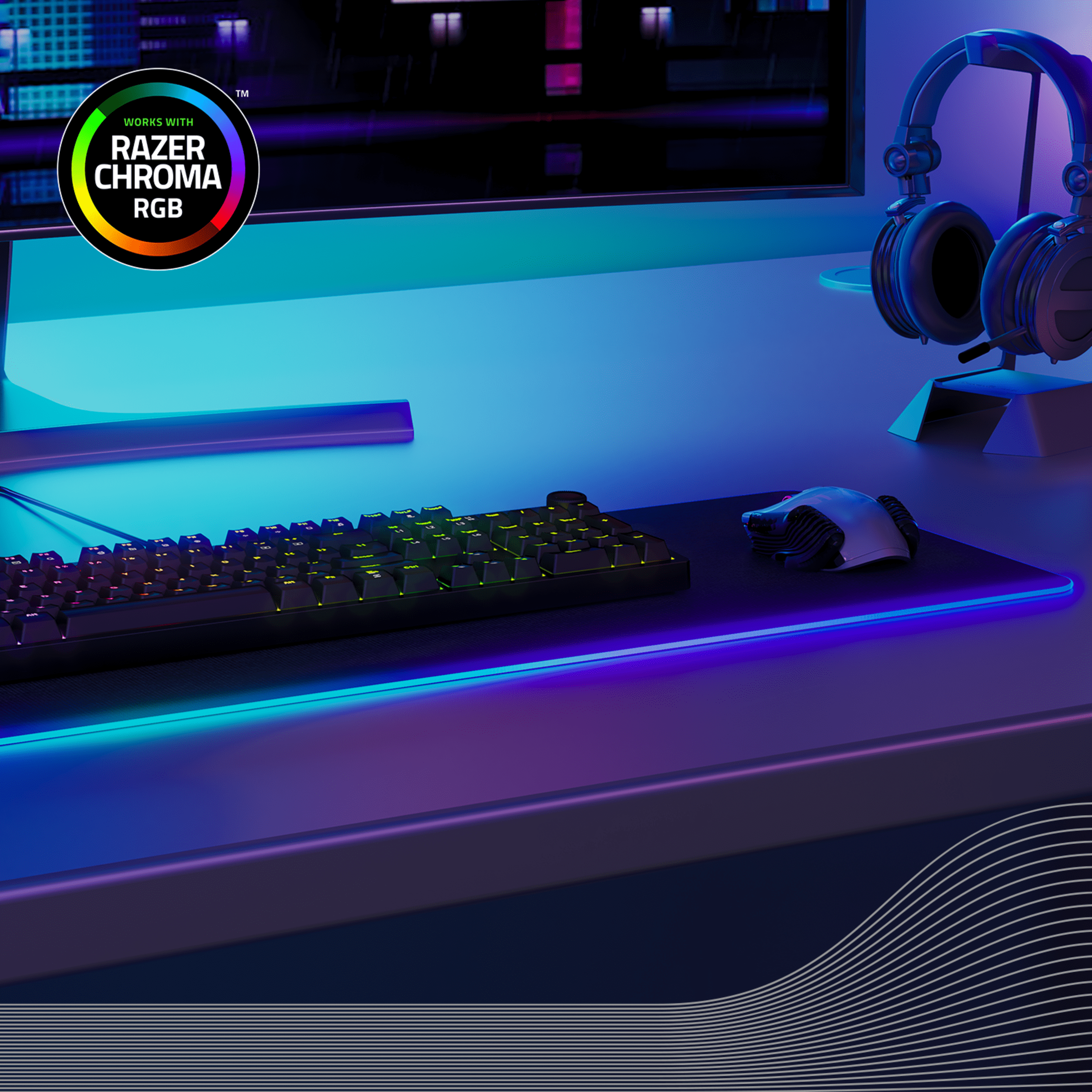 Calex Gaming XXL Mouse Pad - 90 x 30cm - RGBIC