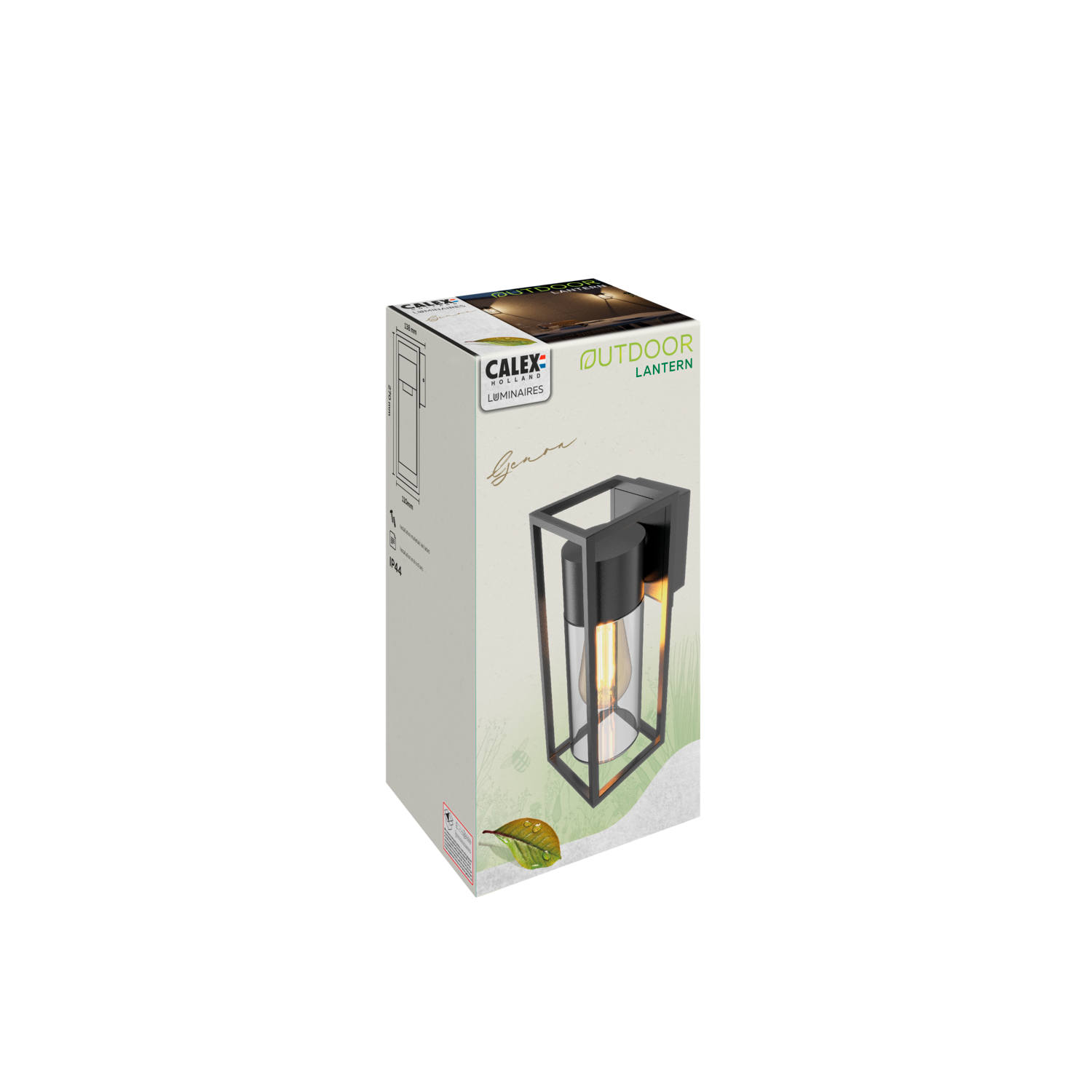 Calex Genoa LED Wall Light - E27 - Black