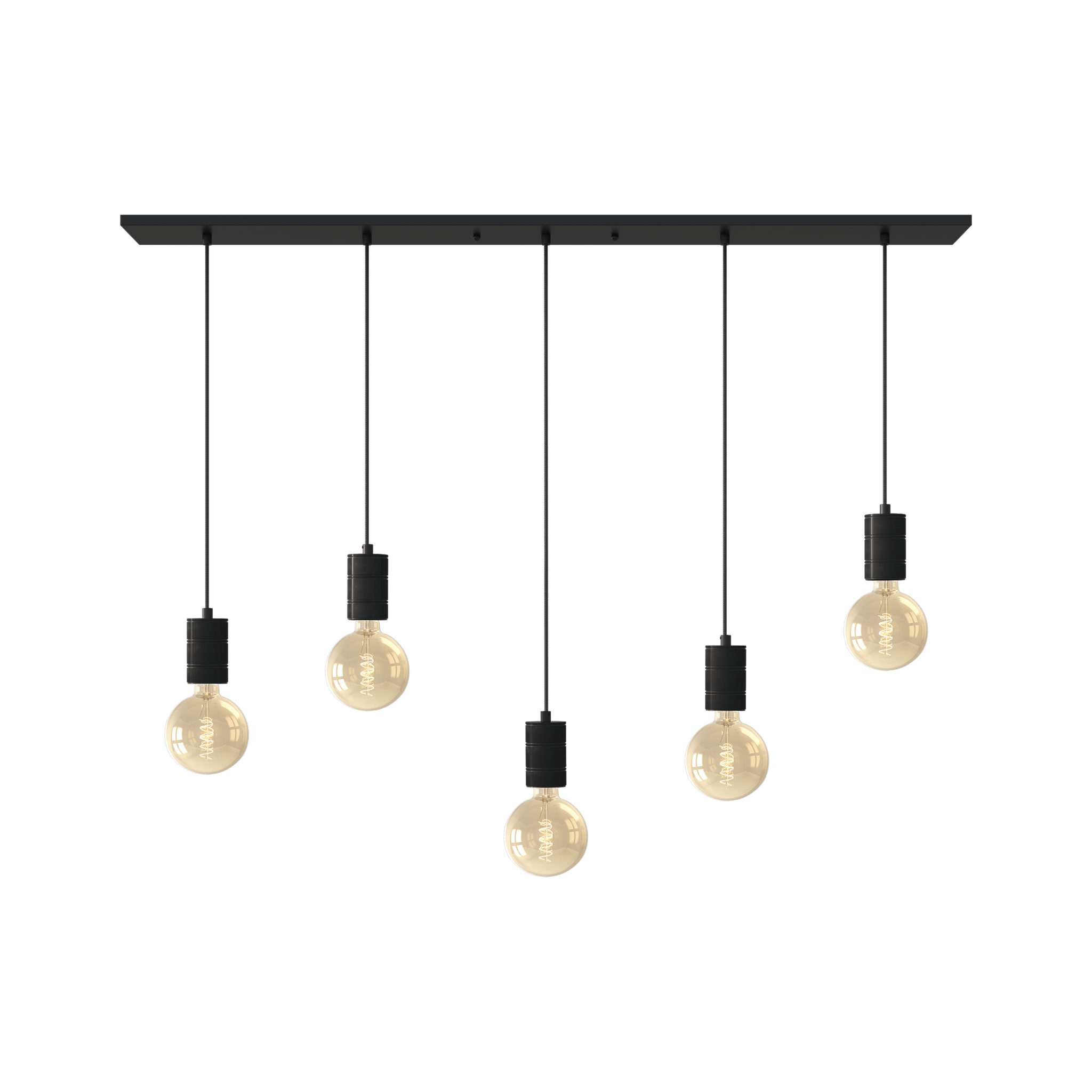 Calex Hanging Lamp - 5x E27 - 14 x 130 cm - Black