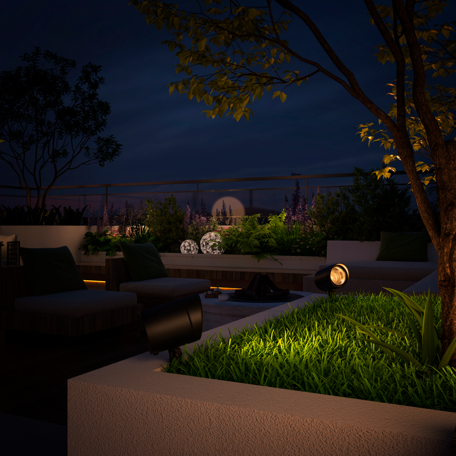 Calex Imola LED Garden Spot - Black