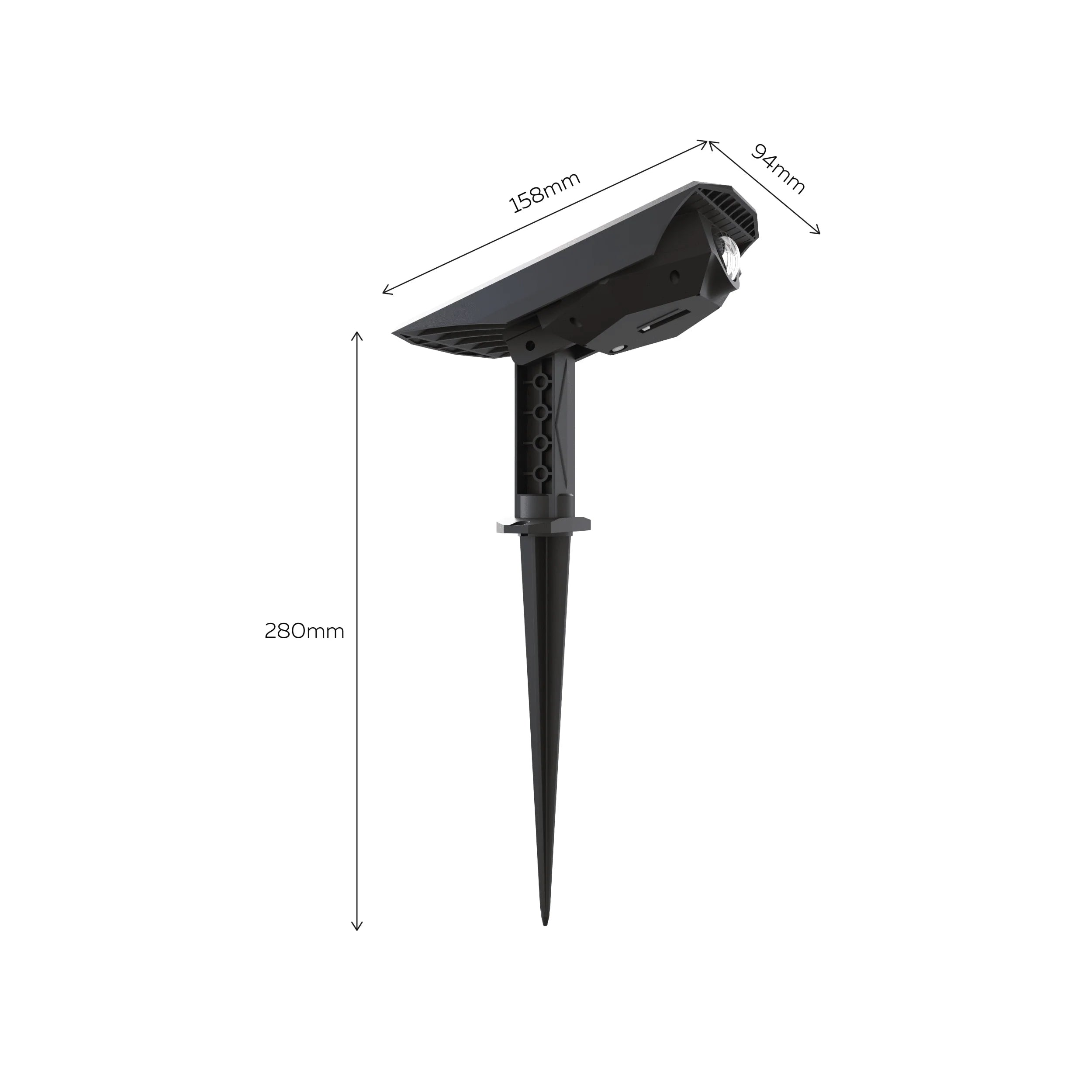Calex Padoa Solar Garden spot - 2 Pack - Black
