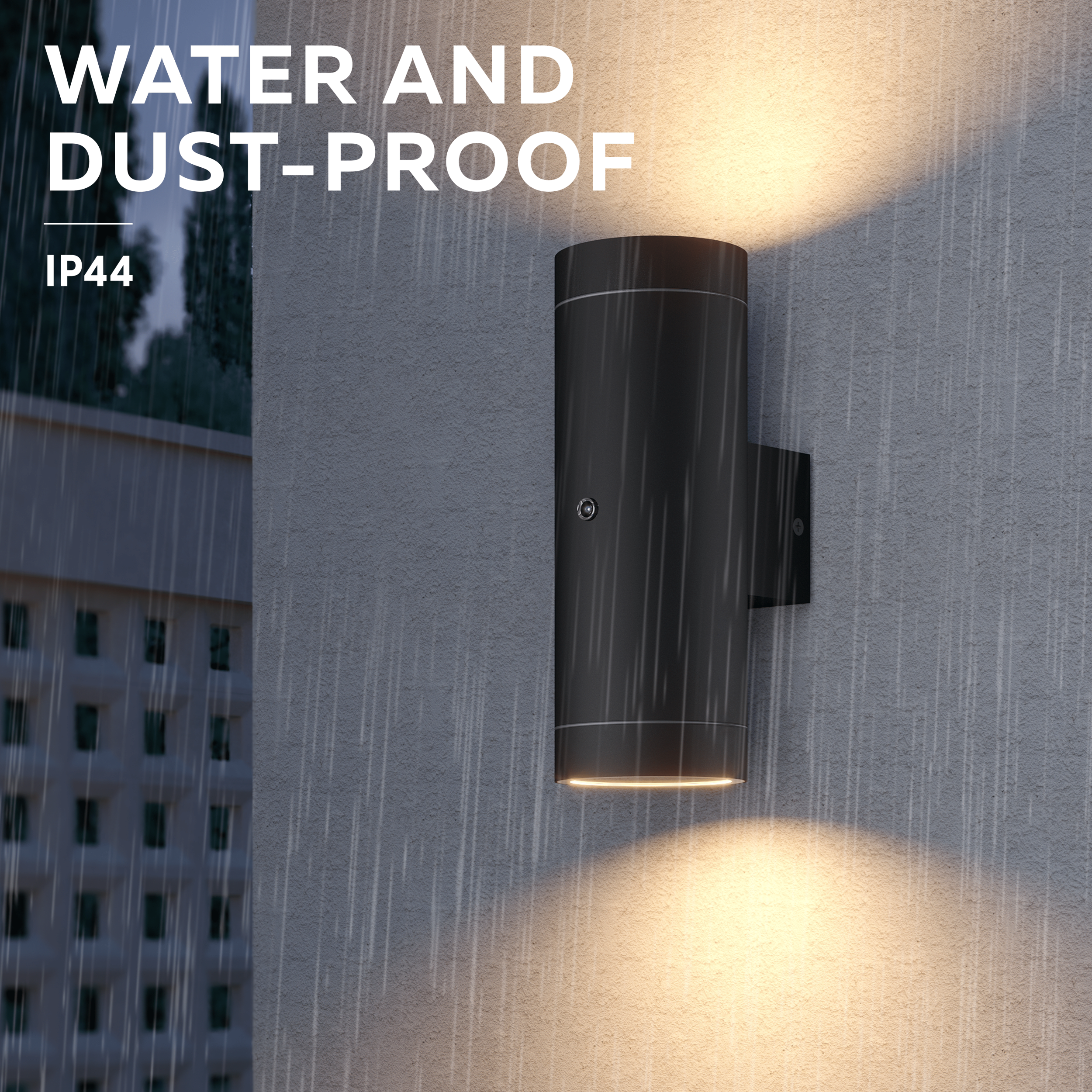 Calex Pavia Wall Light - 2x GU10 - Black