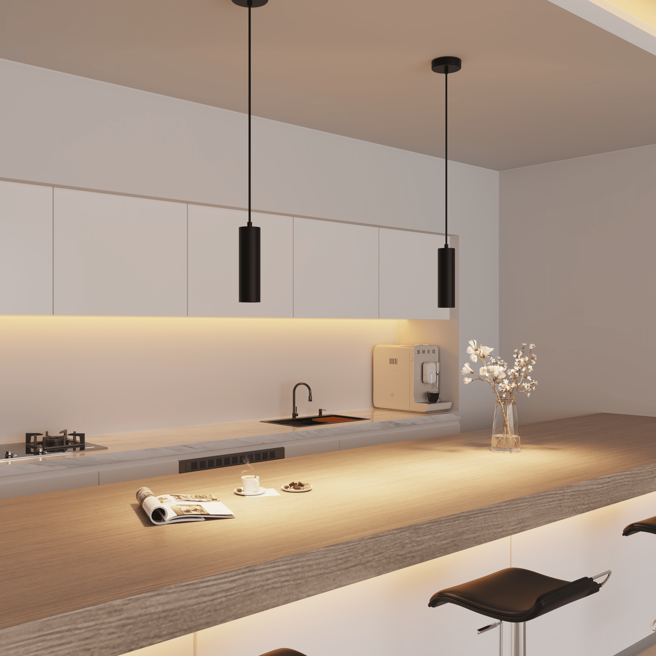 Calex Pendel 1 Light - GU10 - Black