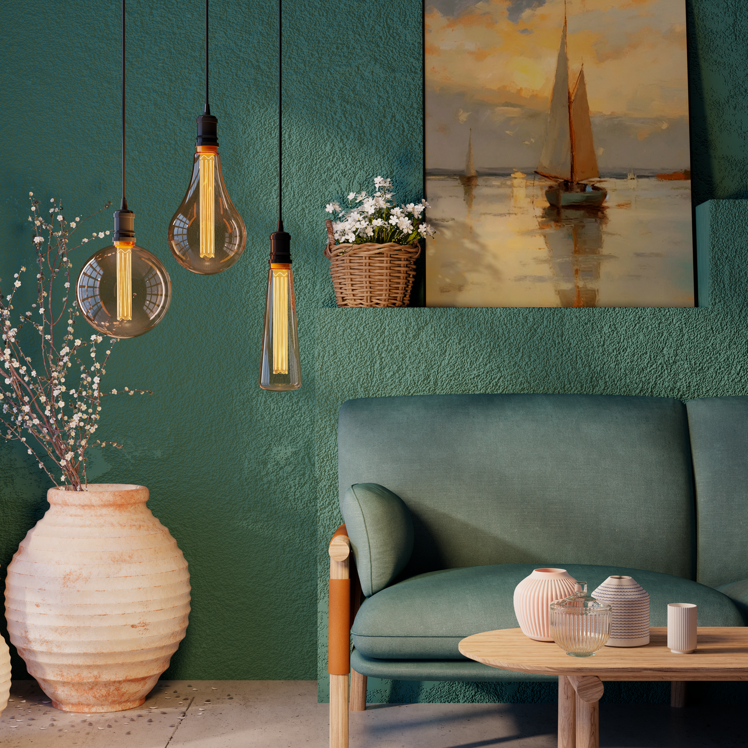 Calex Royal Osby Bulb - E27 - Filament - Gold