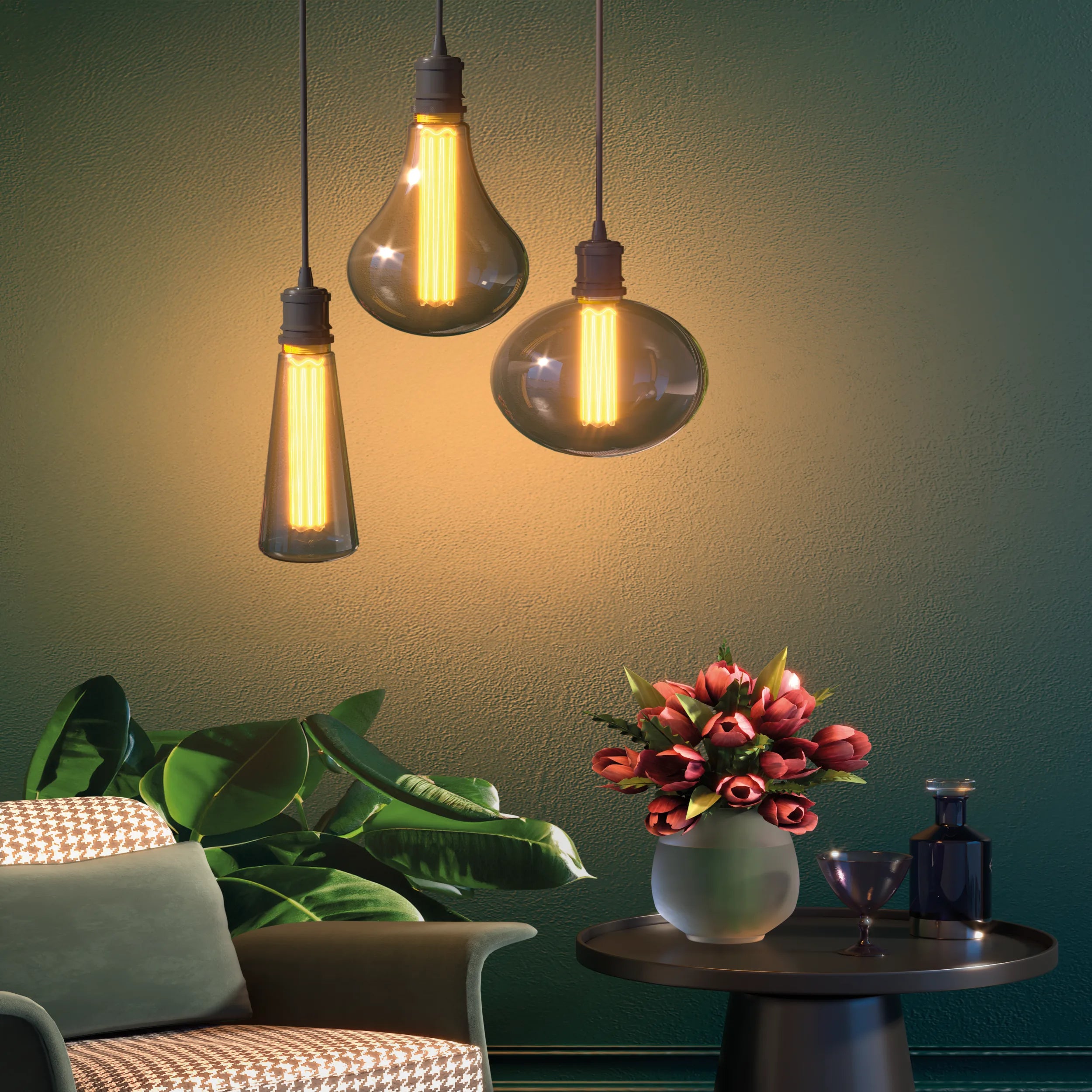 Calex Royal Kalmar Bulb - E27 - Filament - Titanium