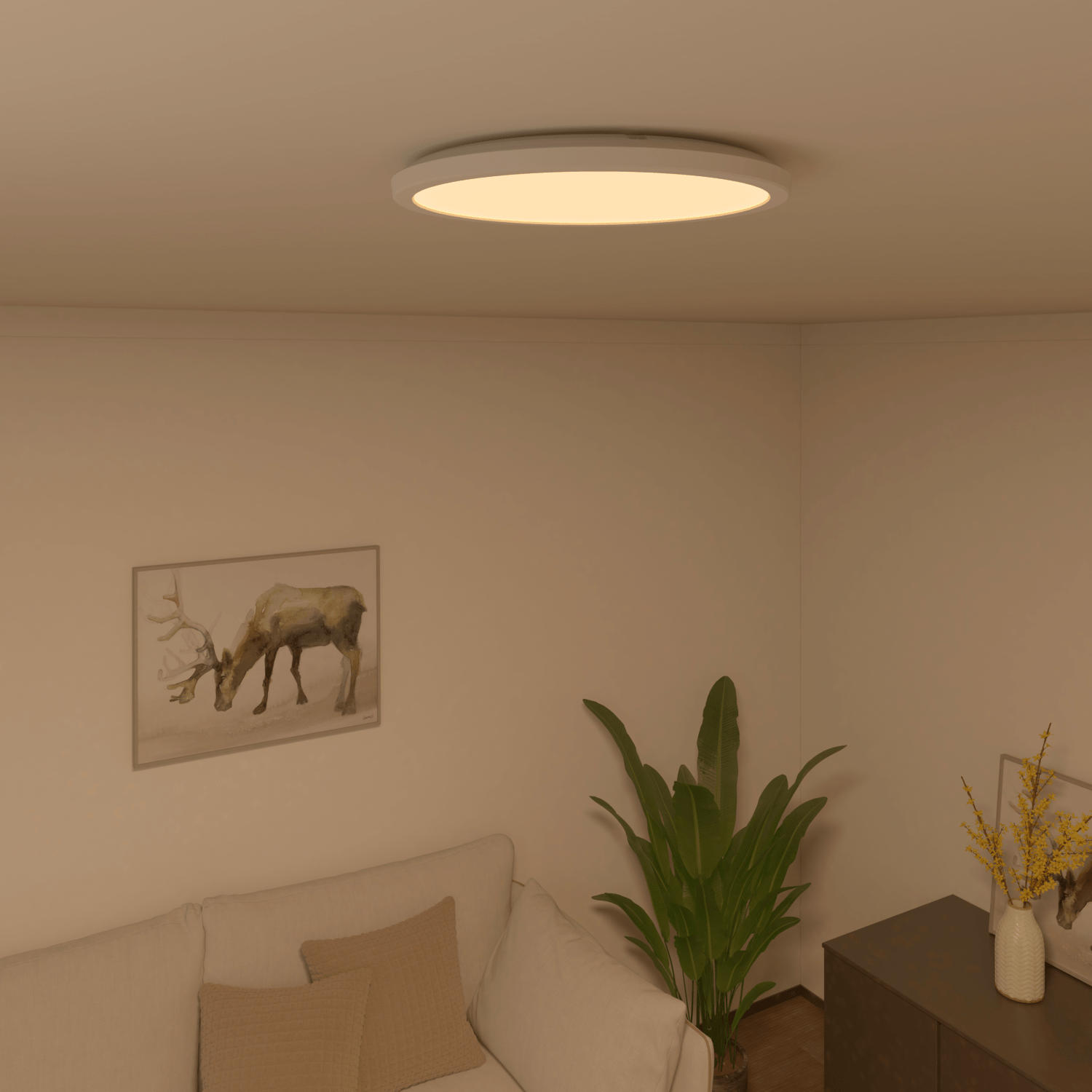 Calex Smart Halo Ceiling Light - 30cm - RGB + CCT - White