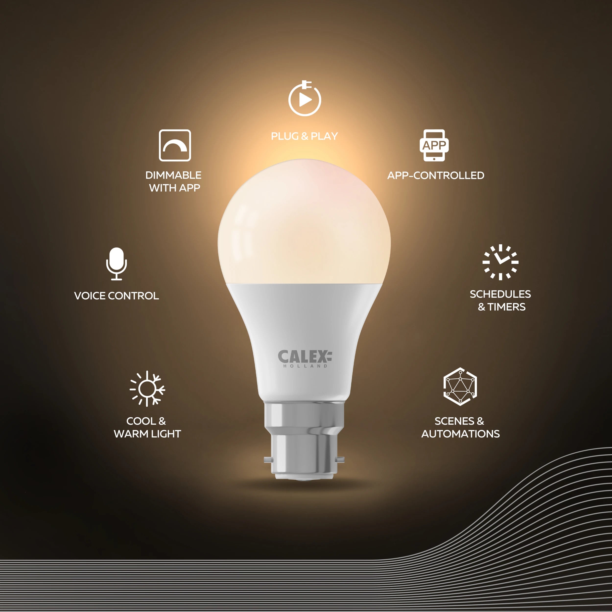 Calex Smart LED Bulb - B22 - A60 - White
