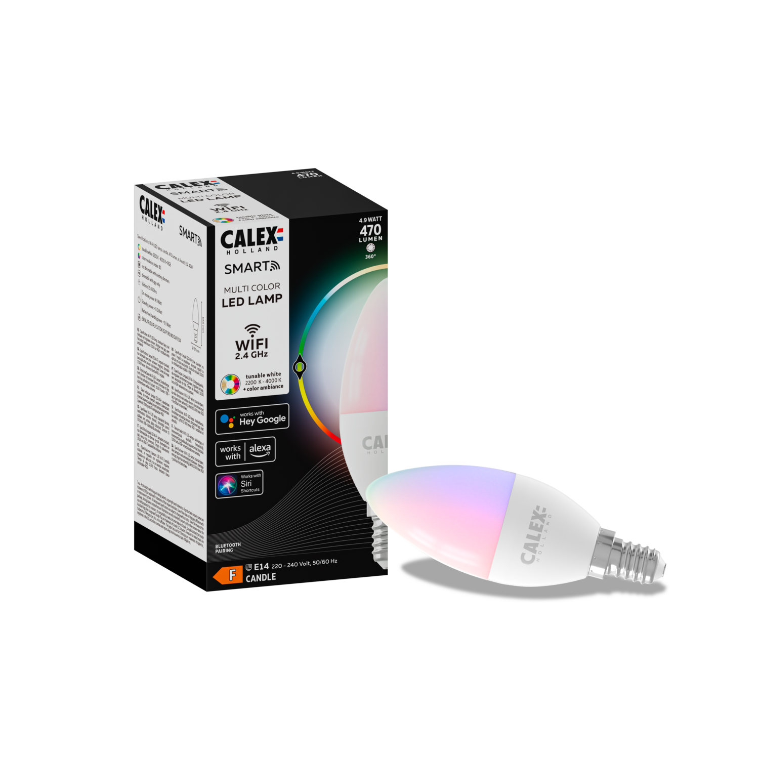 Calex Smart LED Bulb - E14 - B35 - RGB + CCT