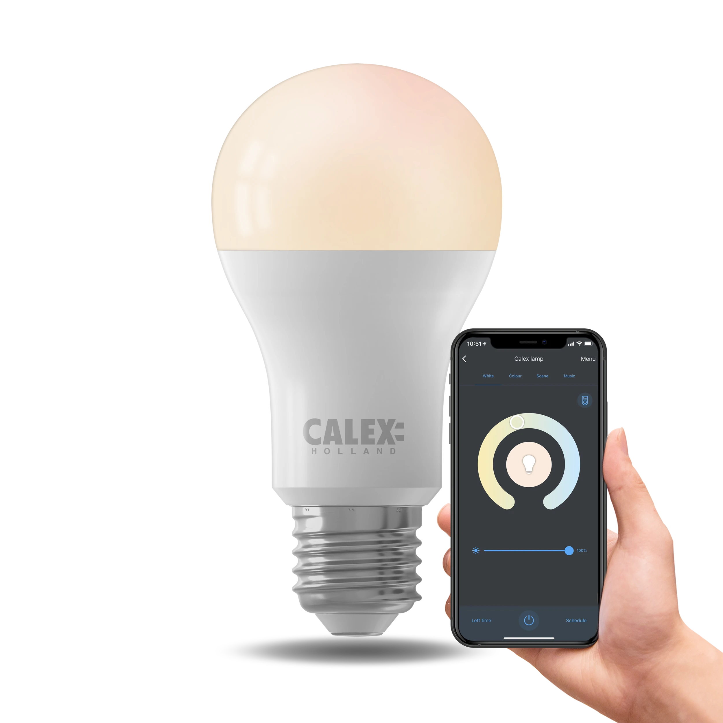 Calex Smart LED Bulb - E27 - A60 - White - 9.4W