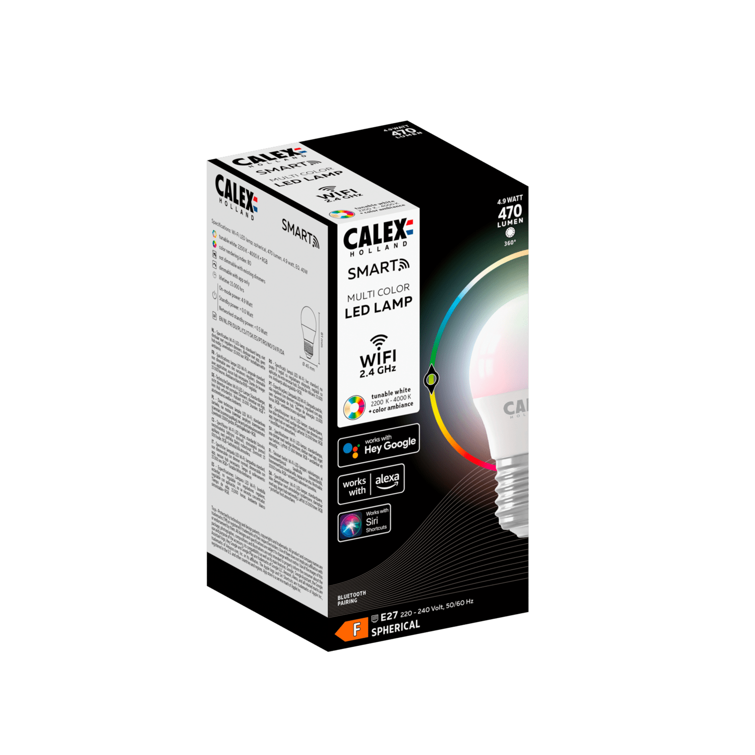 Calex Smart LED Bulb - E27- P45 - RGB + CCT