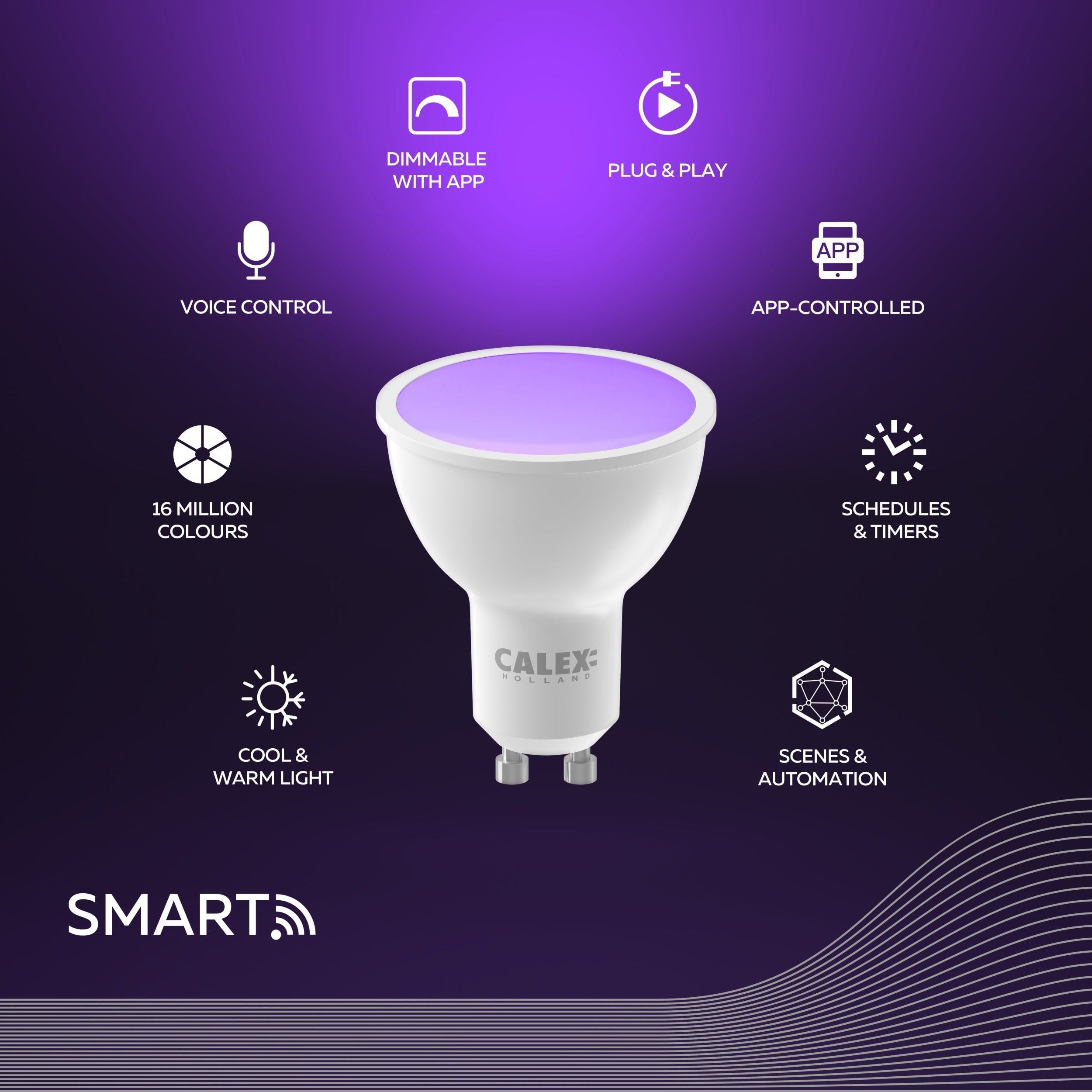 Calex Smart LED Bulb - GU10 - RGB + CCT