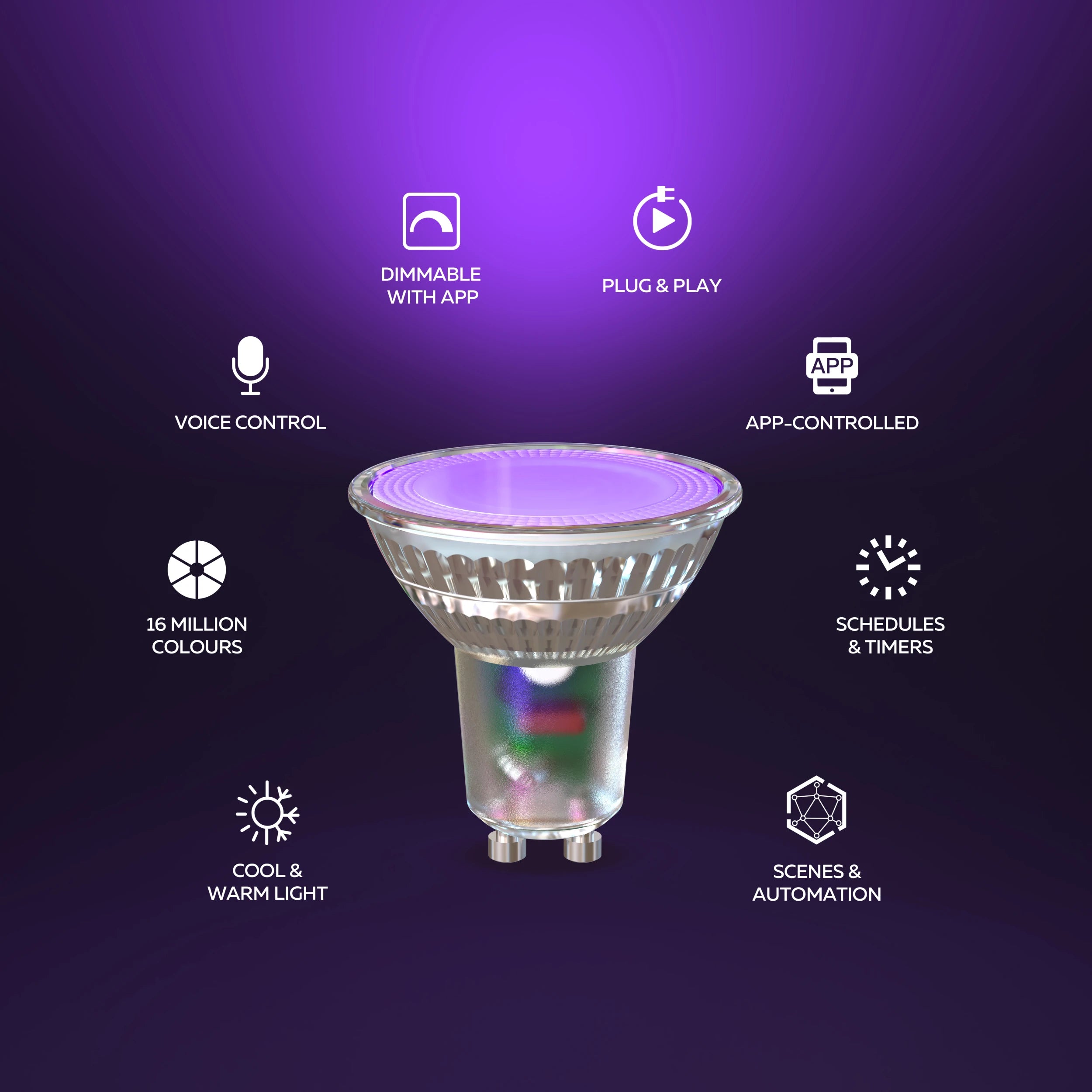 Calex Smart LED Spot - GU10 - RGB