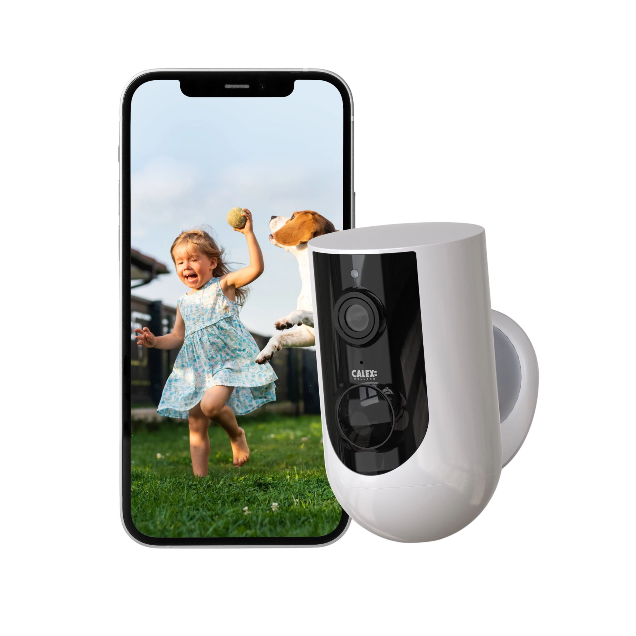 Calex Smart Outdoor Camera - 2K - Wireless - White
