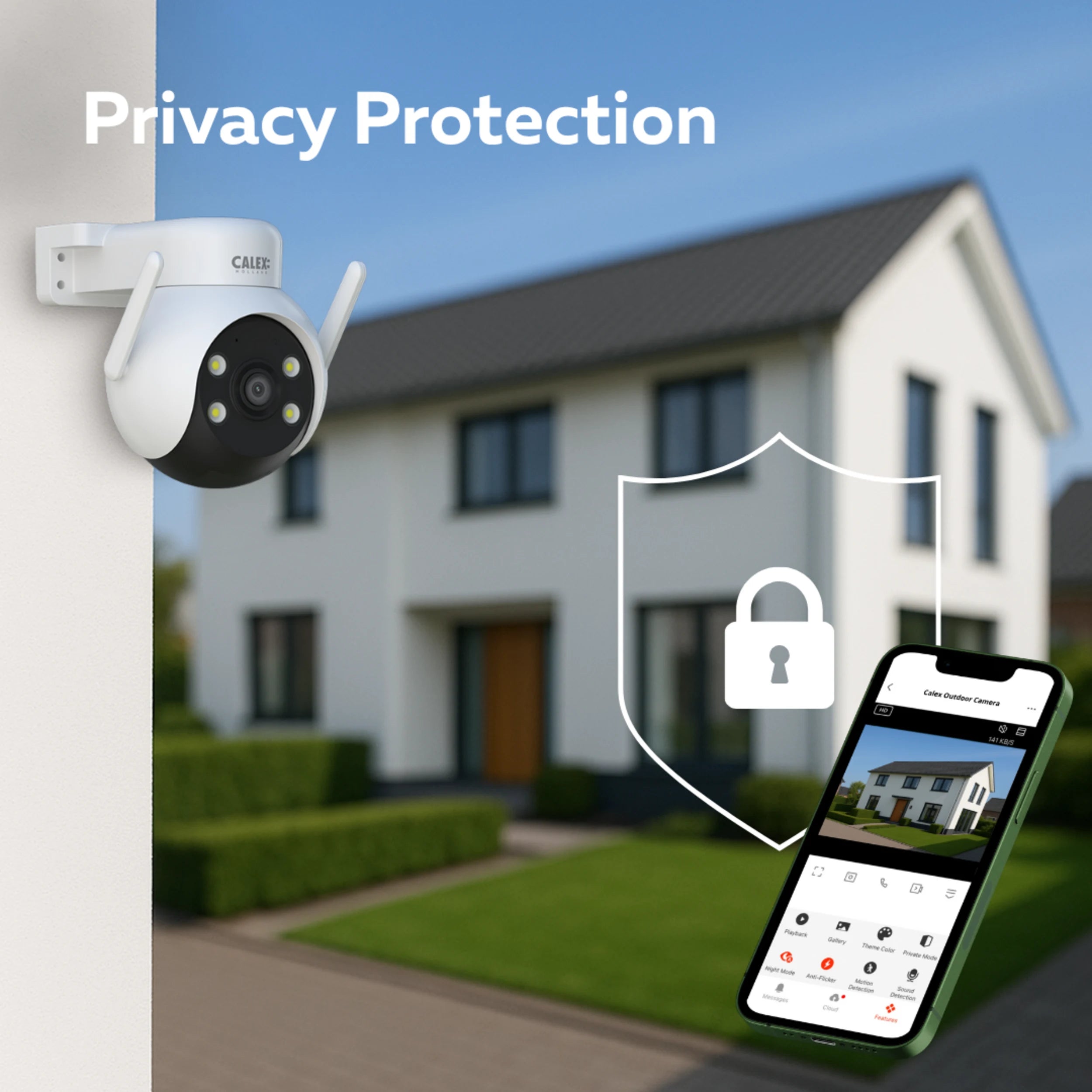 Calex Smart PTZ Camera - 2K - White