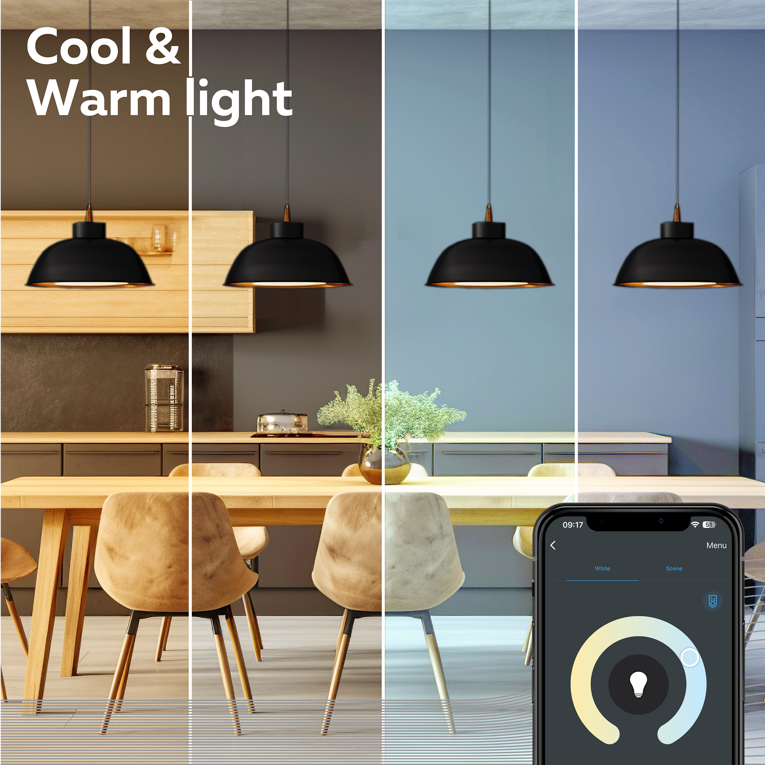 Calex Smart Spiral LED Bulb - E27 - G95 - CCT - Gold