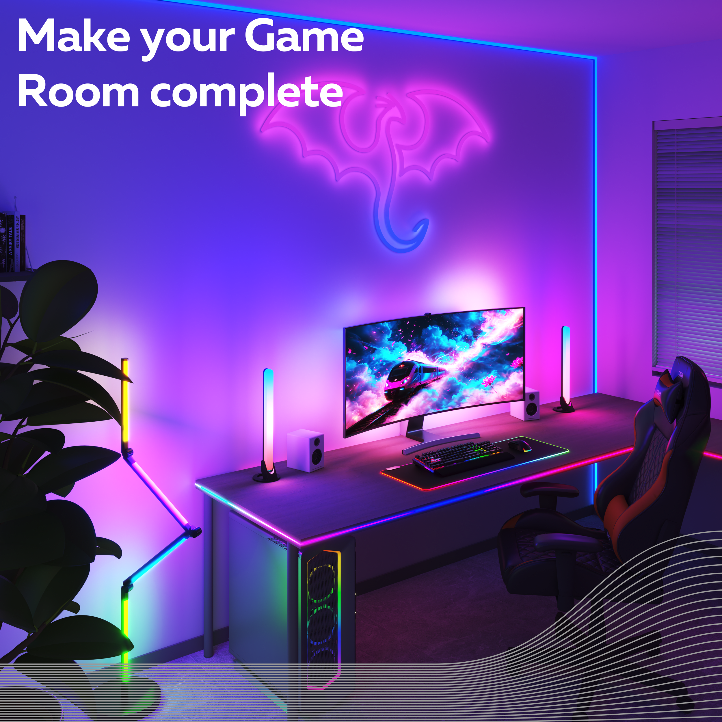 Calex Smart Strip Light for Desk - 150cm - RGBIC