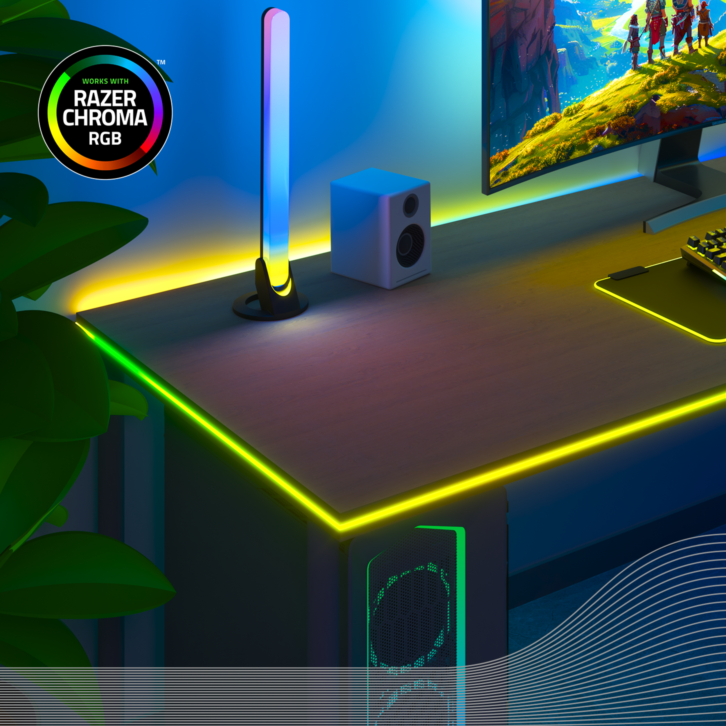 Calex Smart Strip Light for Desk - 150cm - RGBIC