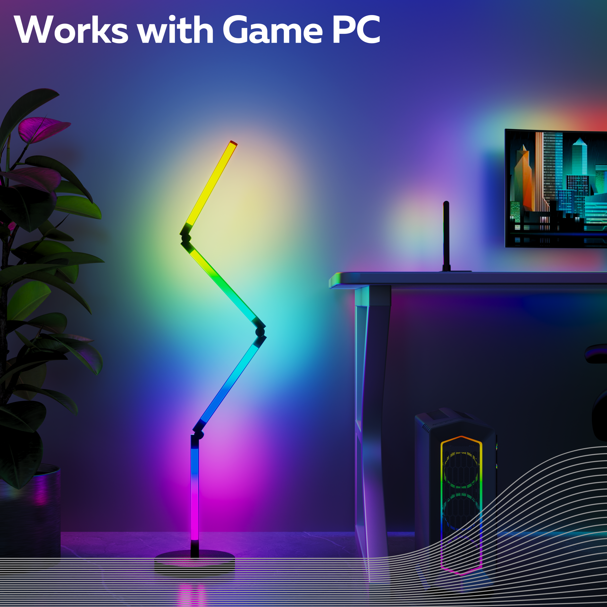Calex Smart Strip Light for Desk - 150cm - RGBIC
