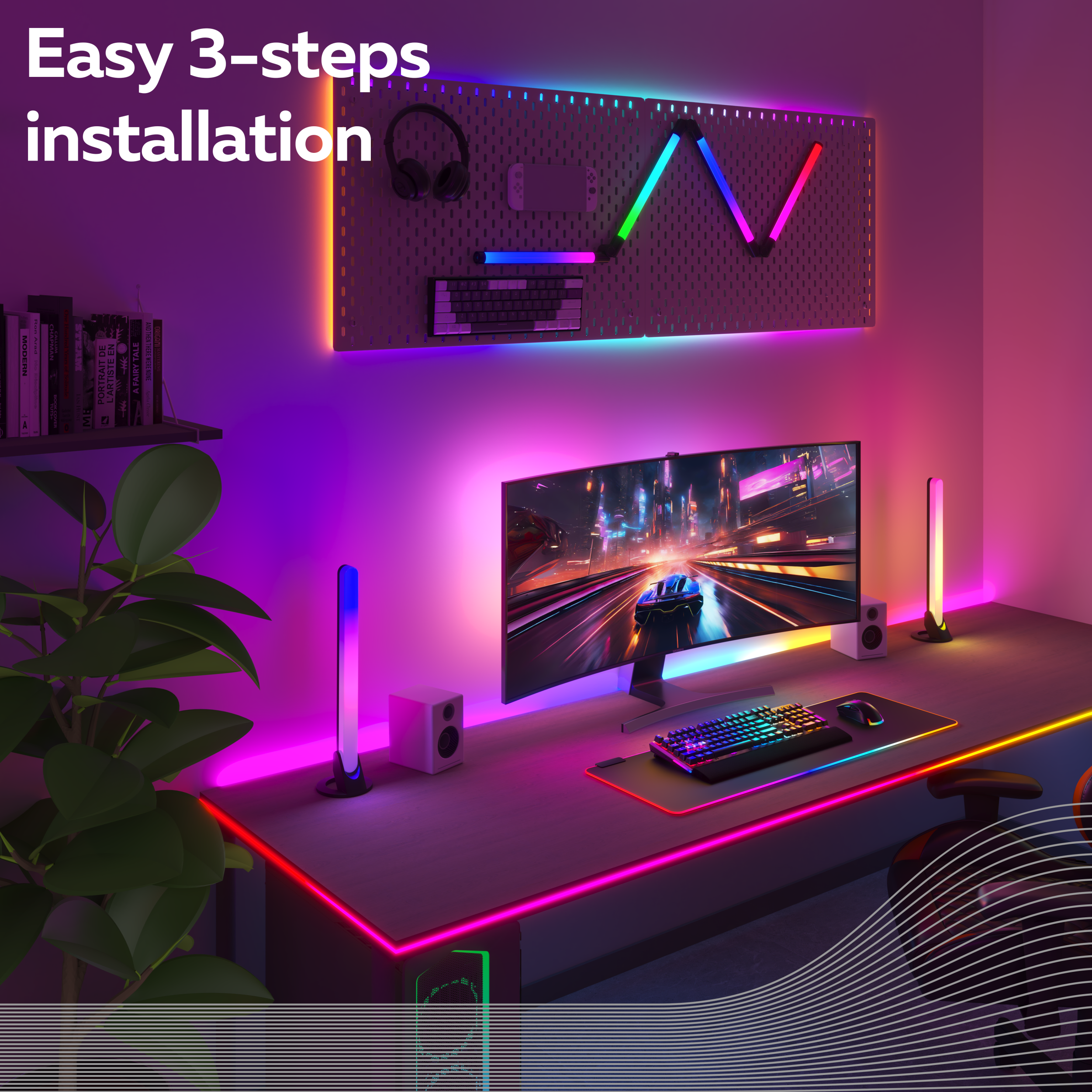 Calex Smart Strip Light for Monitor - 110cm - RGBIC