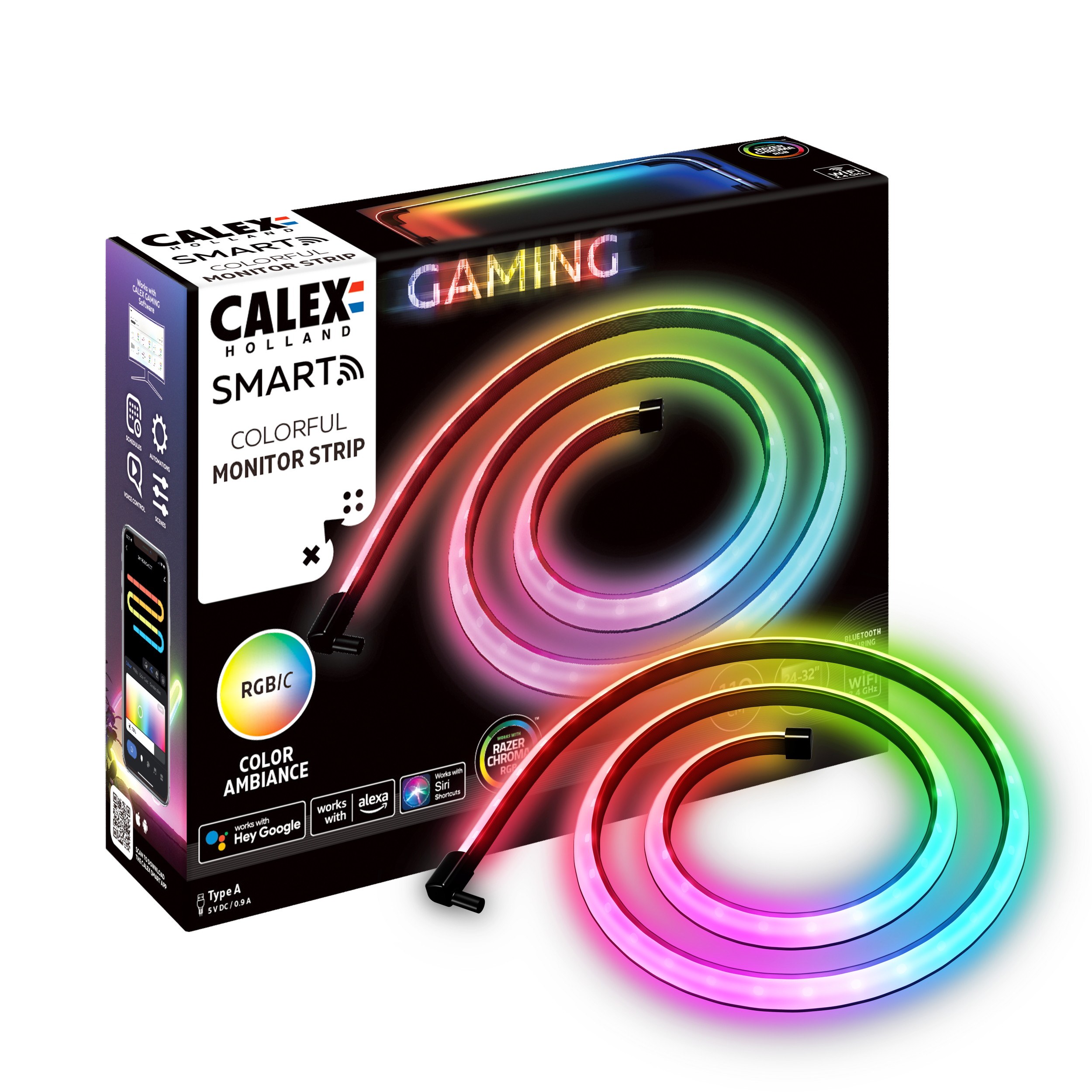Calex Smart Strip Light for Monitor - 110cm - RGBIC