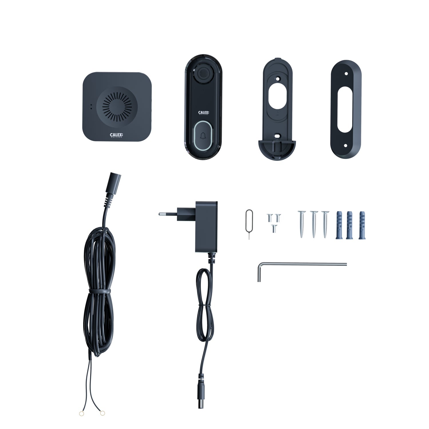 Calex Smart Video Doorbell - 1080P - Black