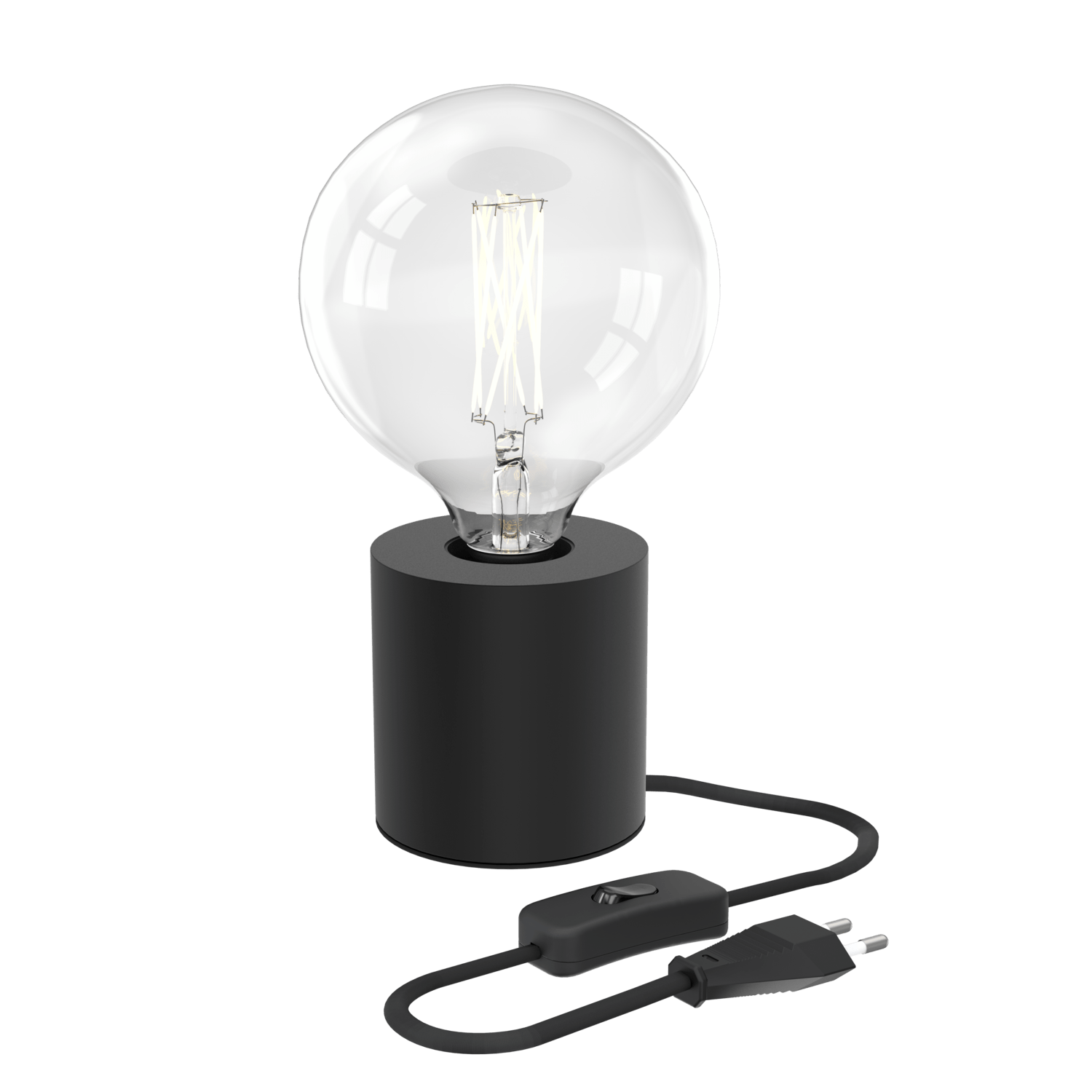 Calex Table Lamp Round - E27 - Black