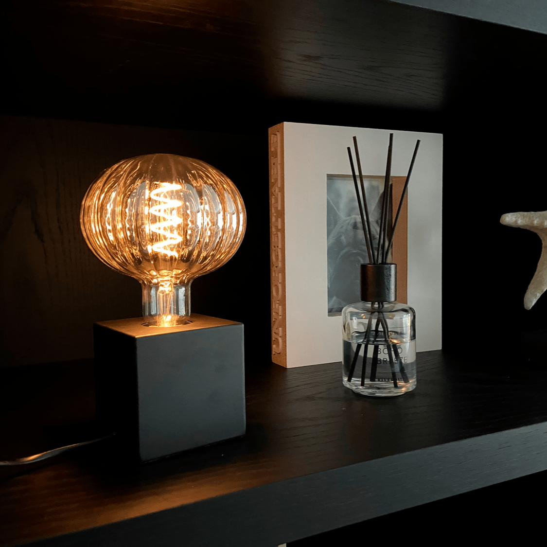 Calex Table Lamp Square - E27 - Black