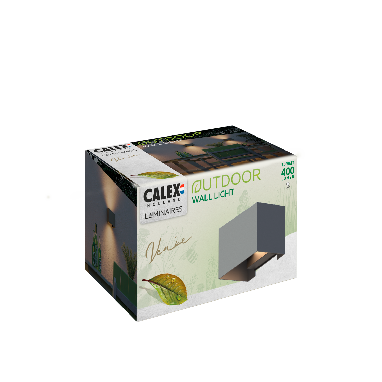 Calex Venice LED Wall Light - Up & Down - Anthracite