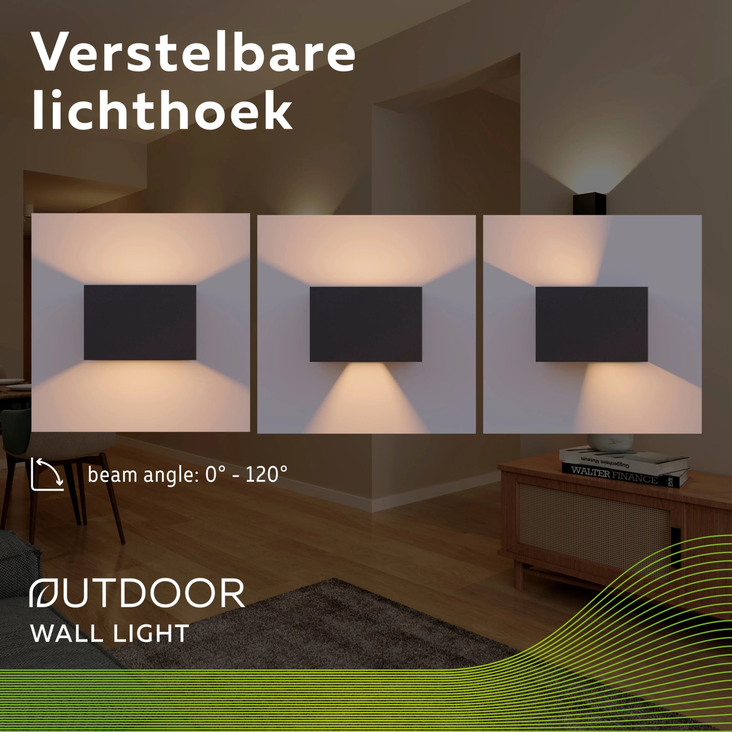 Calex Venice LED Wall Light - Up & Down - Black