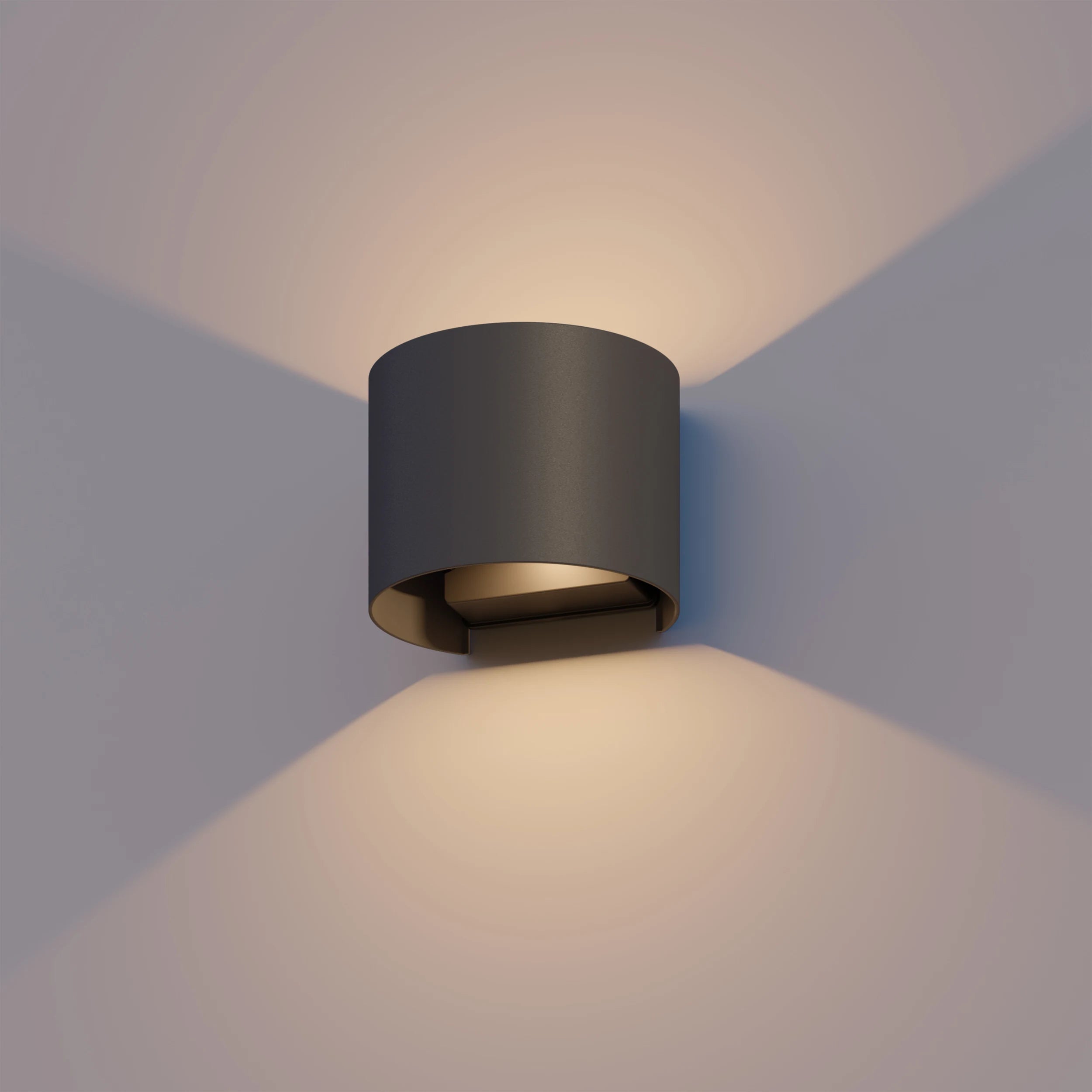 Calex Verona LED Wall Light Oval - Up & Down - Black