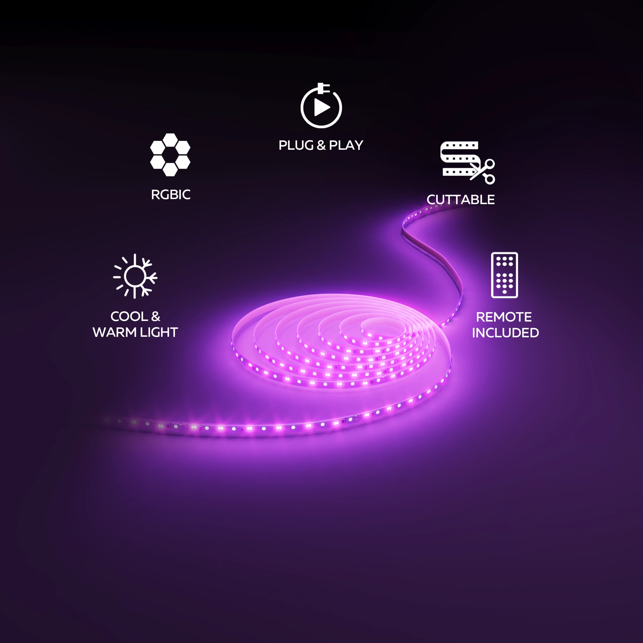 Calex Vista LED Strip - 10M - RGBCCTIC