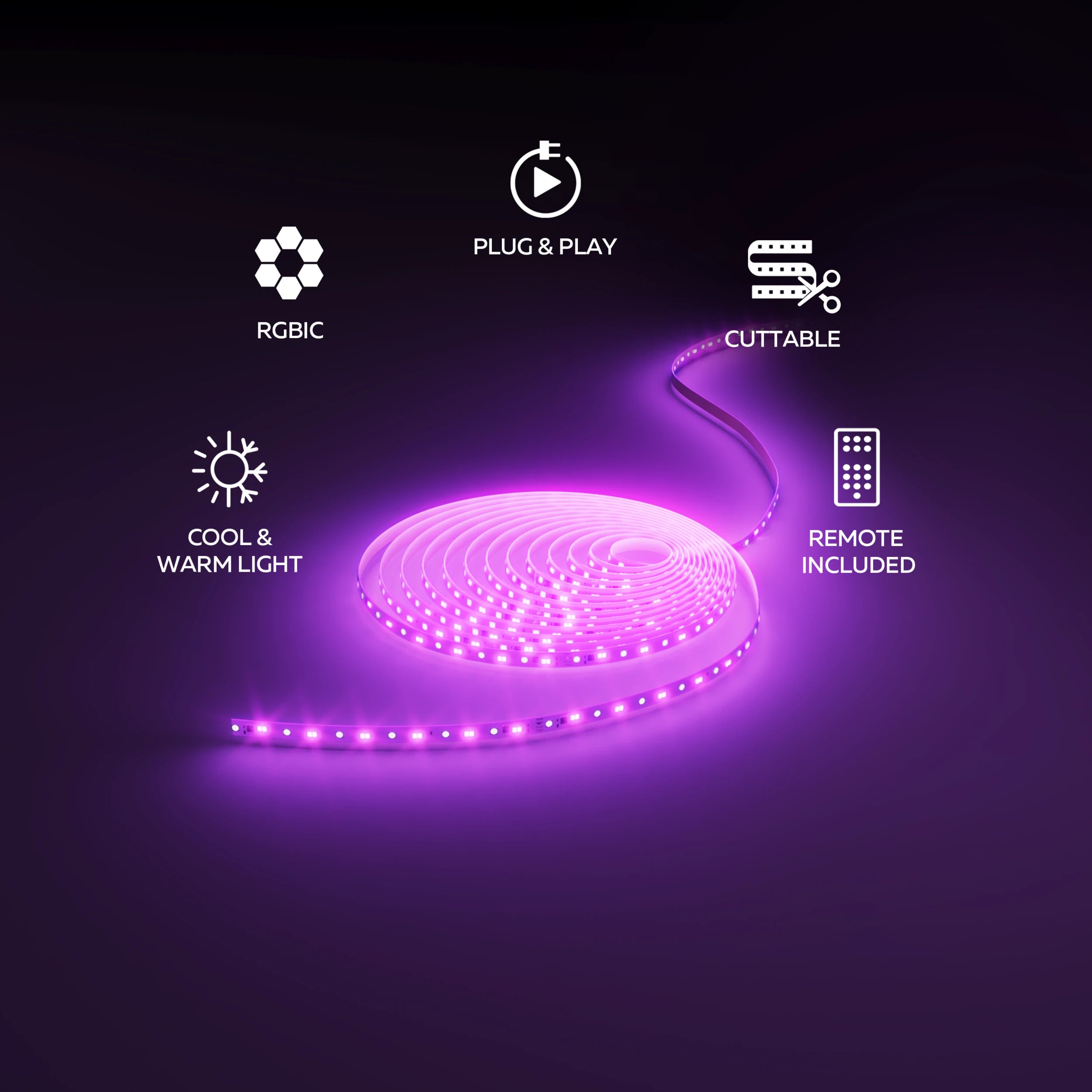 Calex Vista LED Strip - 30M - RGBCCTIC