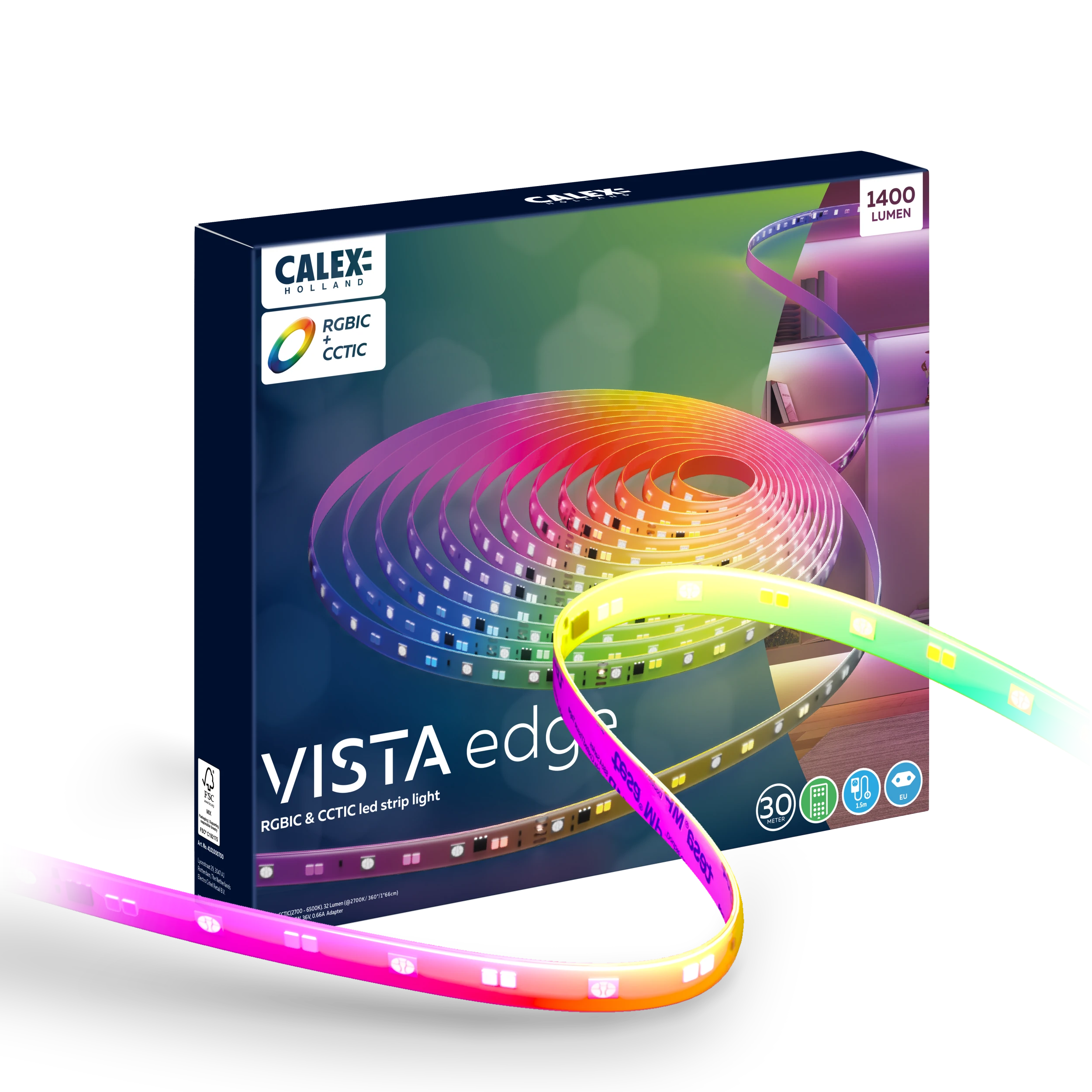 Calex Vista LED Strip - 30M - RGBCCTIC