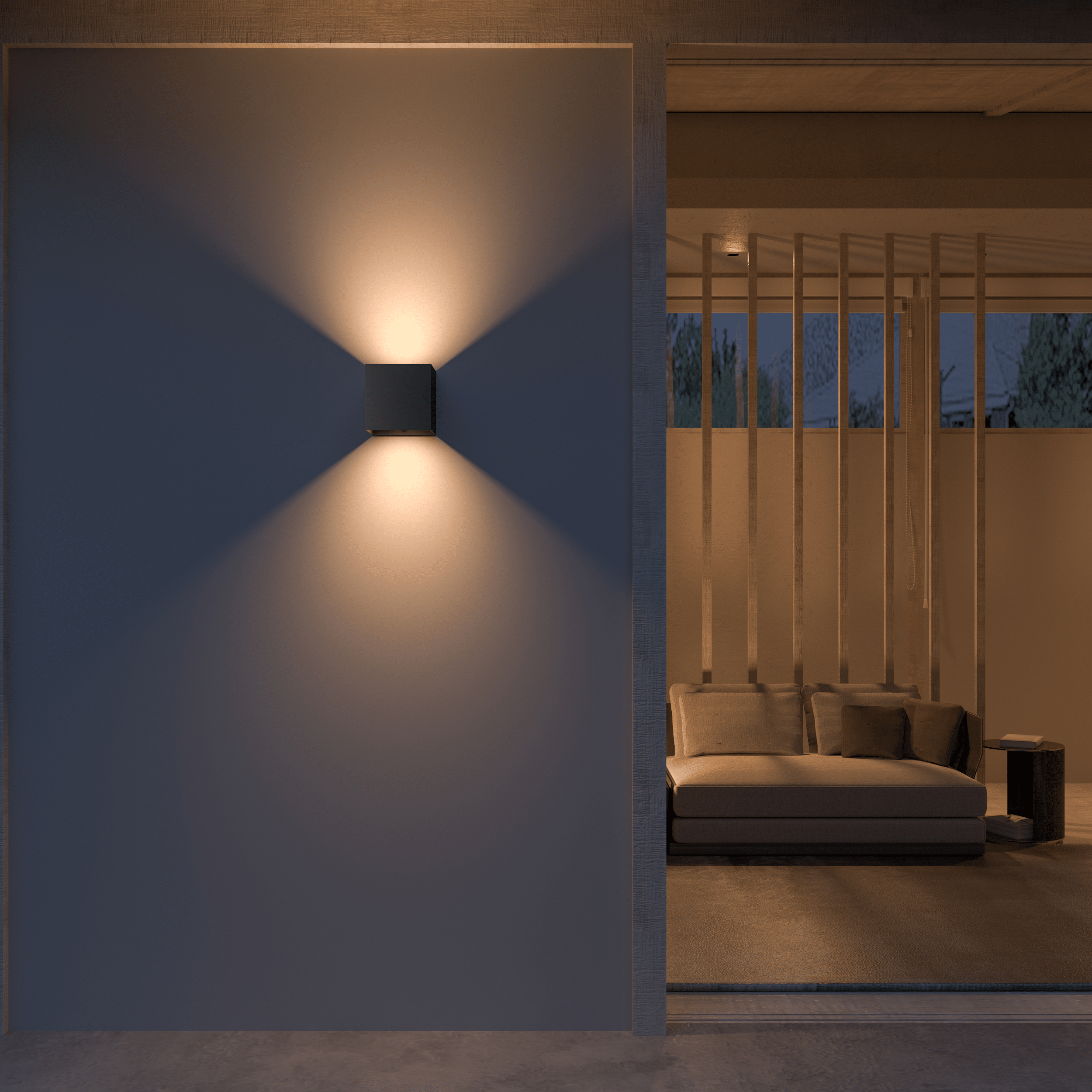 Calex Volterra Rechargeable Wall Light - Up & Down - Black