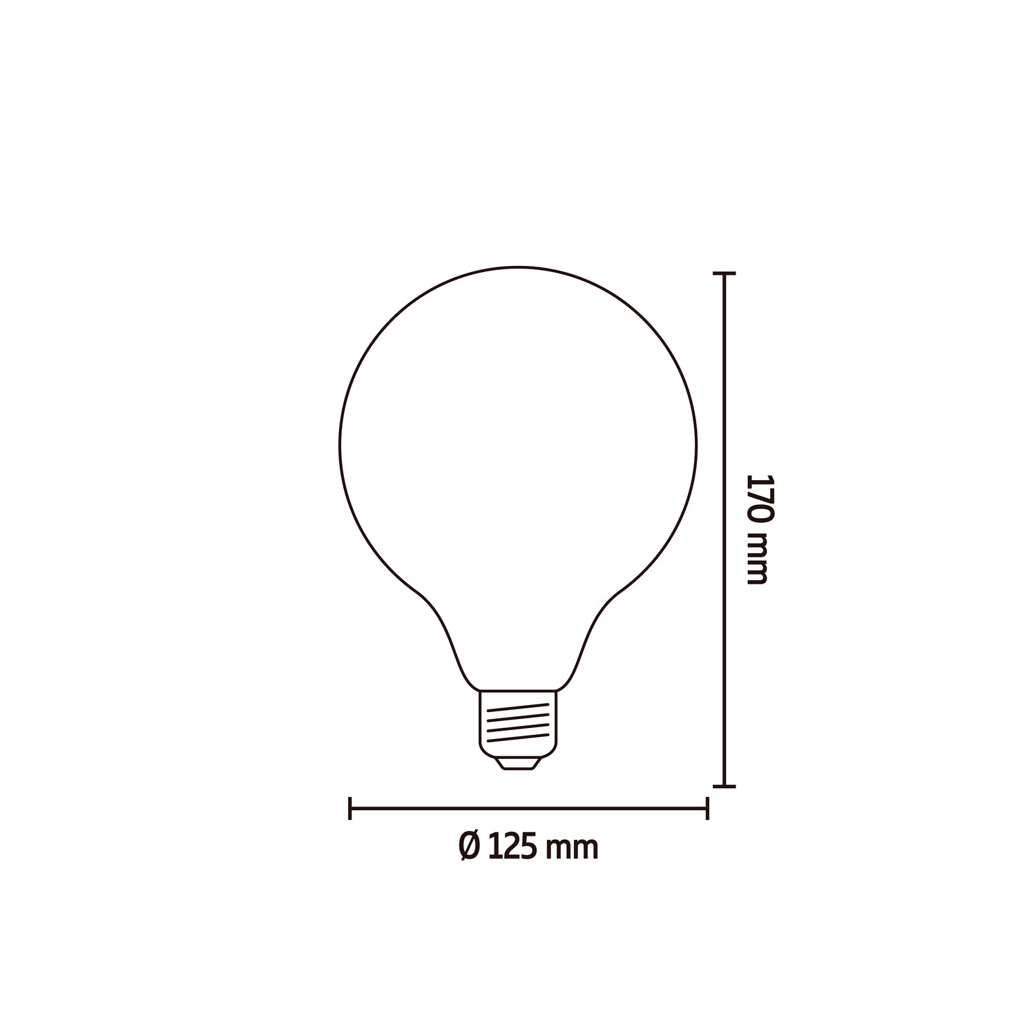 Calex Warm Filament LED Bulb - E27 - G125 - Gold