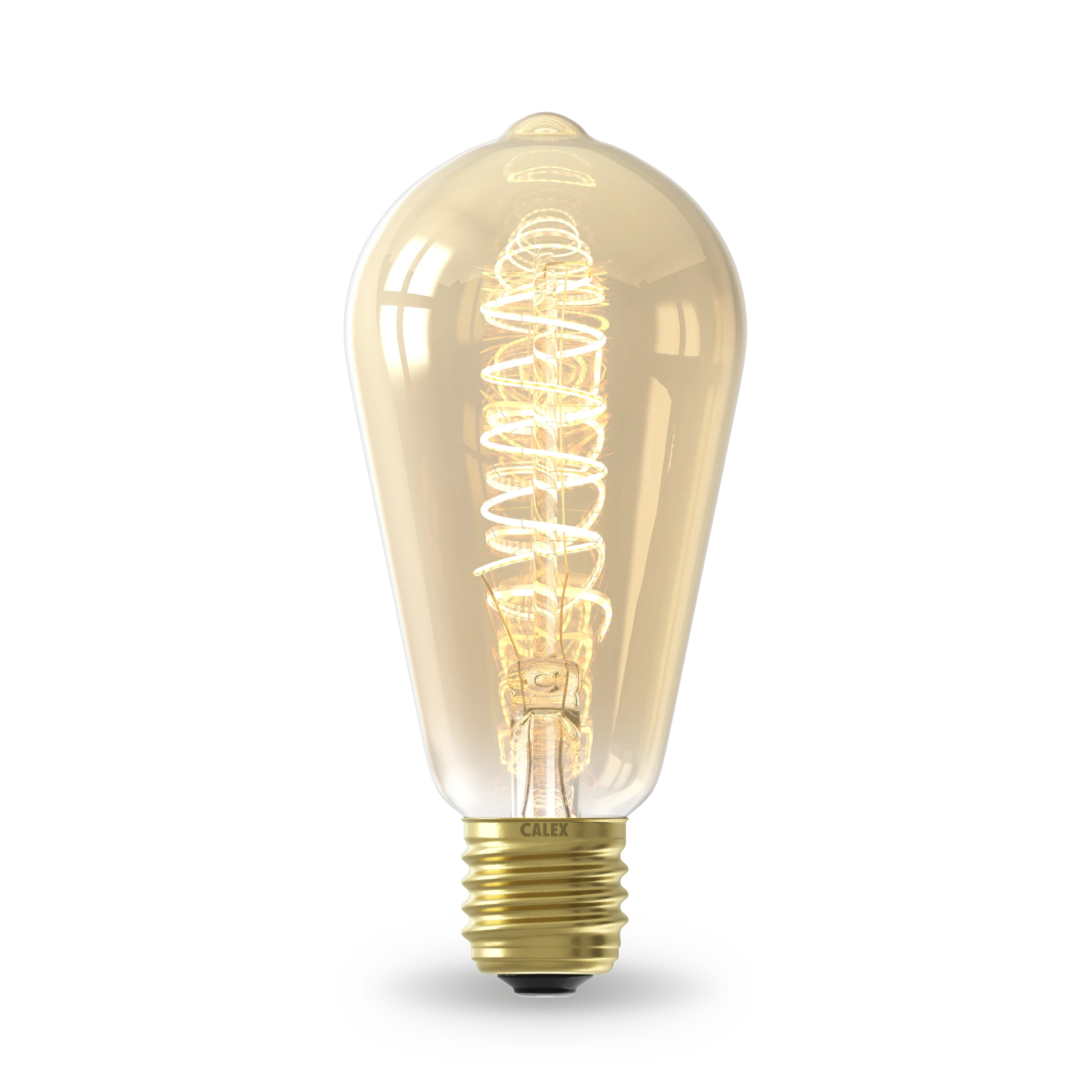 Calex Spiral Filament LED Bulb - E27 - ST64 - Gold