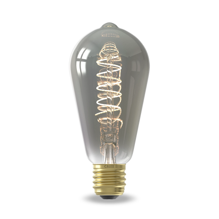Calex Spiral Filament LED Bulb - E27 - ST64 - Titanium