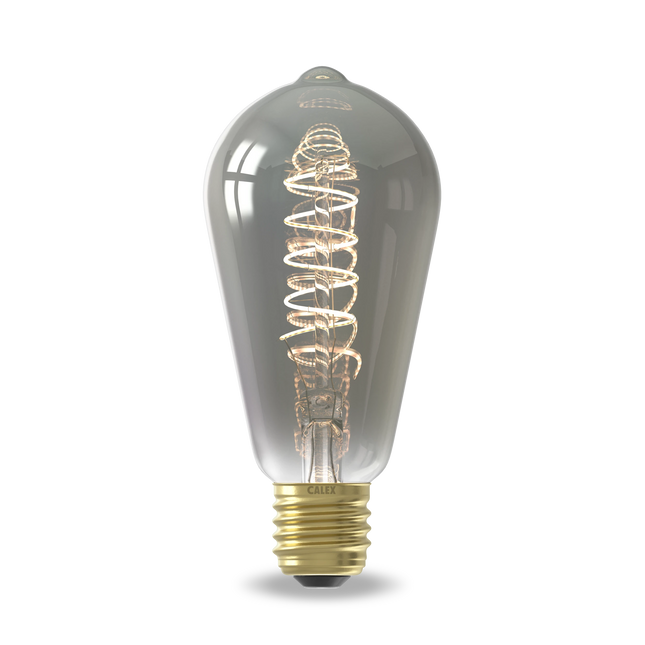 Calex Spiral Filament LED Bulb - E27 - ST64 - Titanium