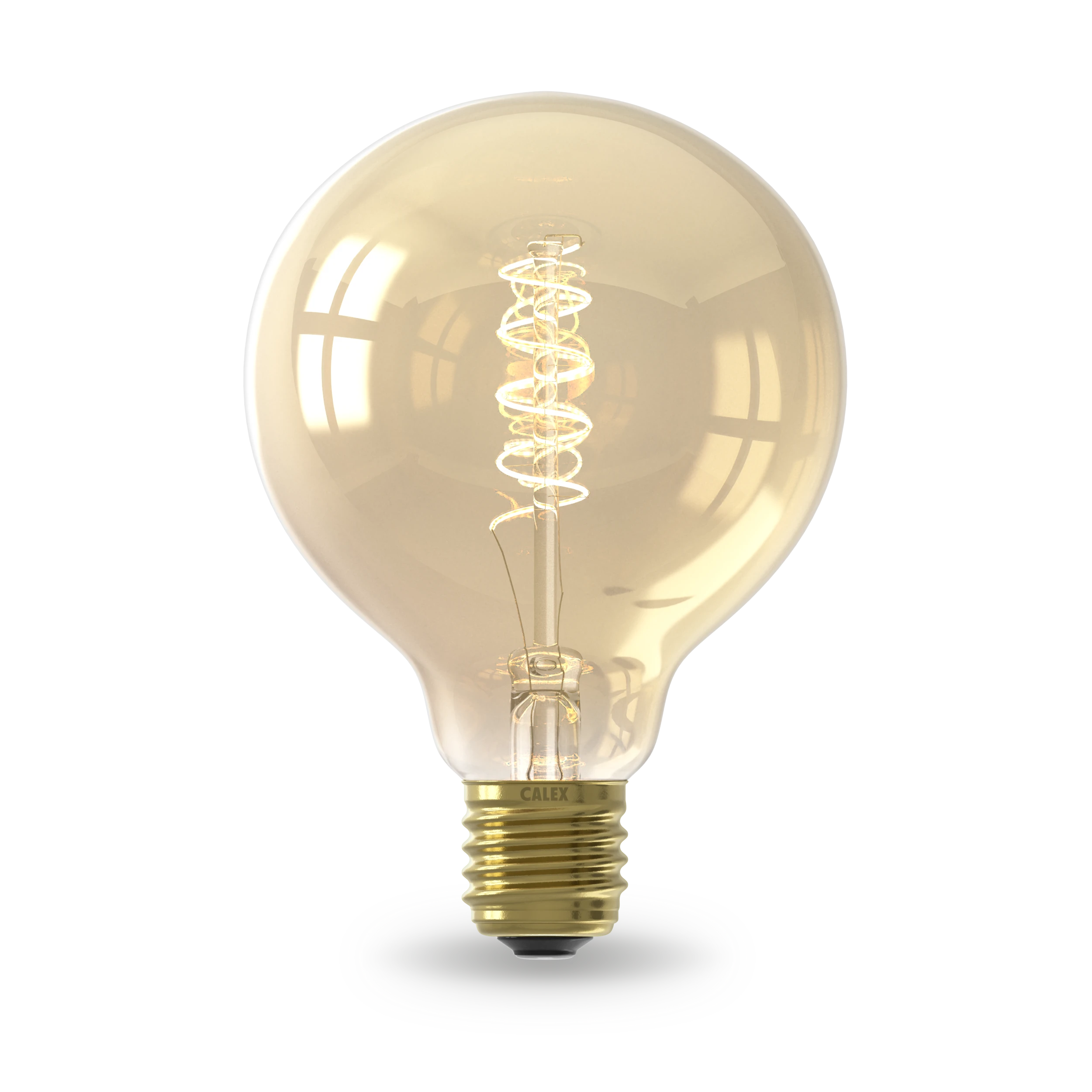 Calex Spiral Filament LED Bulb - E27 - G95 - Gold