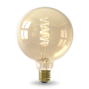 Calex Spiral Filament LED Bulb - E27 - G125 - Gold