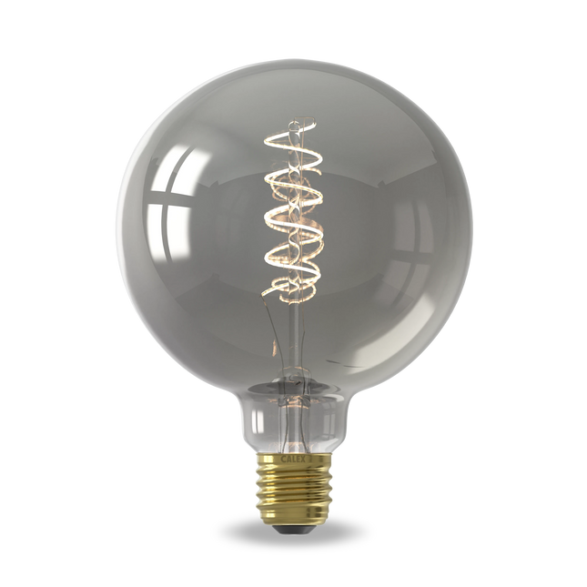 Calex Spiral Filament LED Bulb - E27 - G125 - Titanium