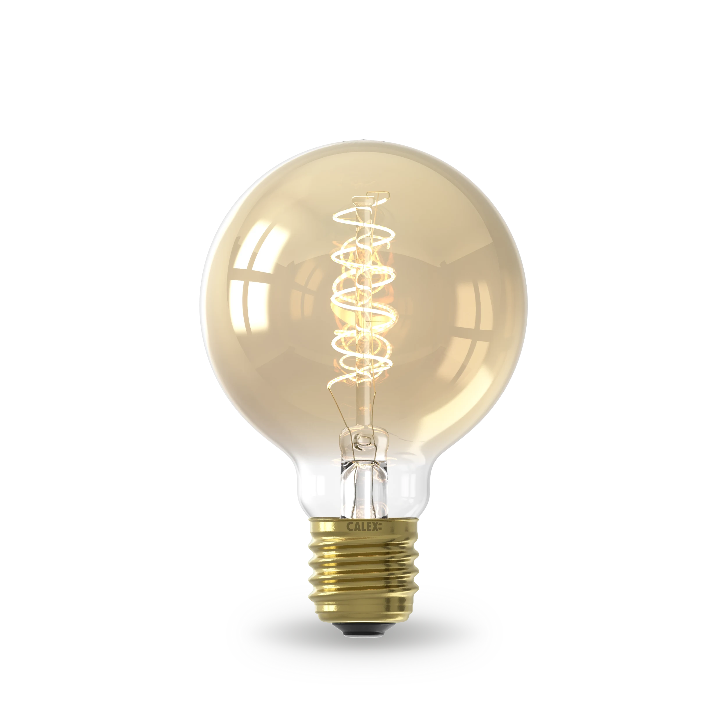 Calex Spiral Filament LED Bulb - E27 - G80 - Gold