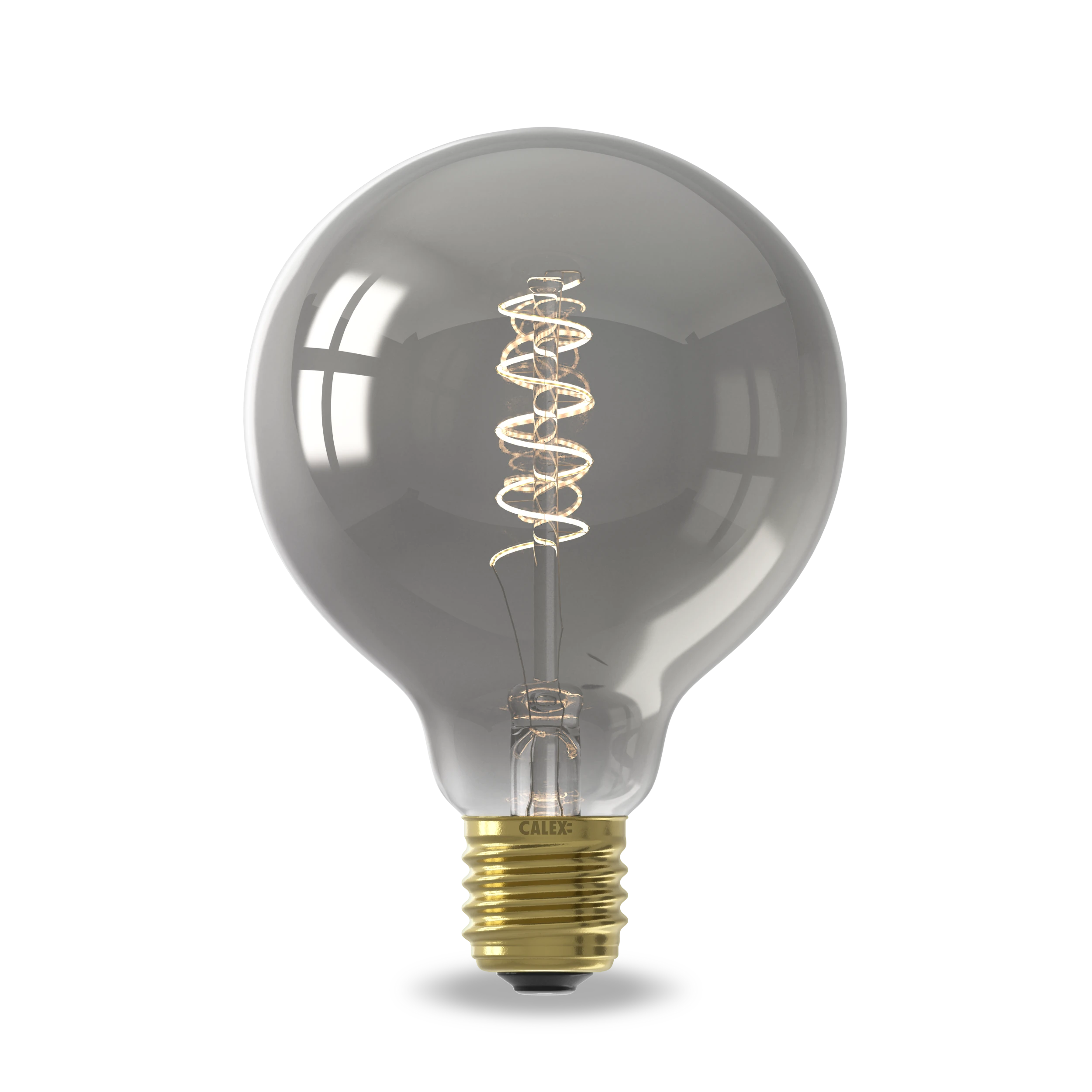 Calex Spiral Filament LED Bulb - E27 - G95 - Titanium